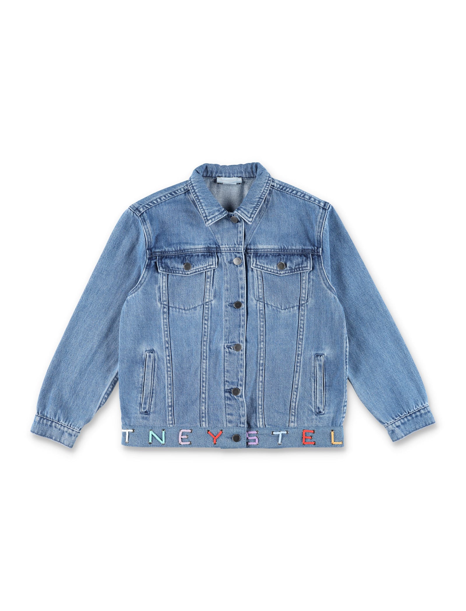 Stella Mccartney Kid - Branded Denim Jacket In Denim