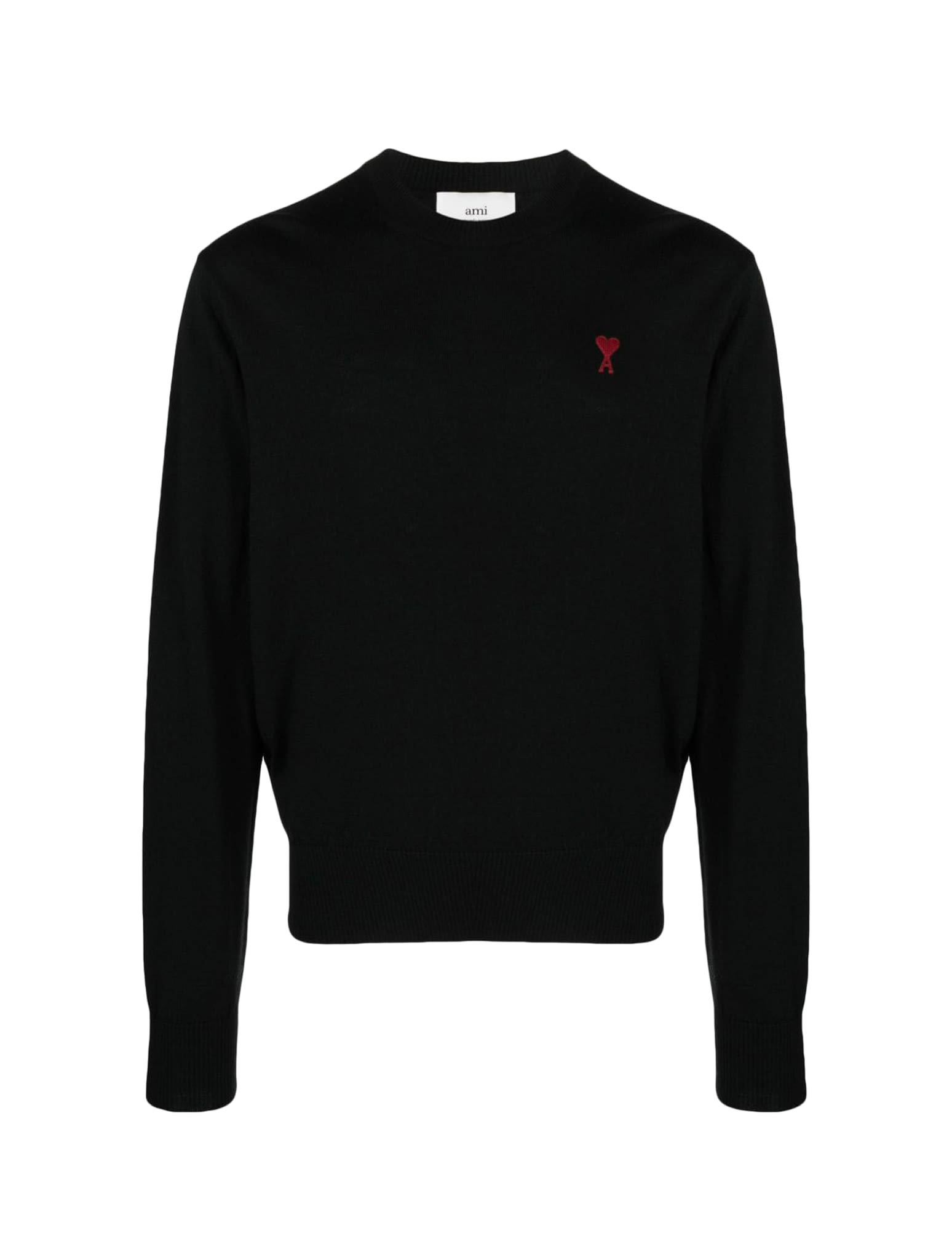 Shop Ami Alexandre Mattiussi Red Adc Sweater In Black