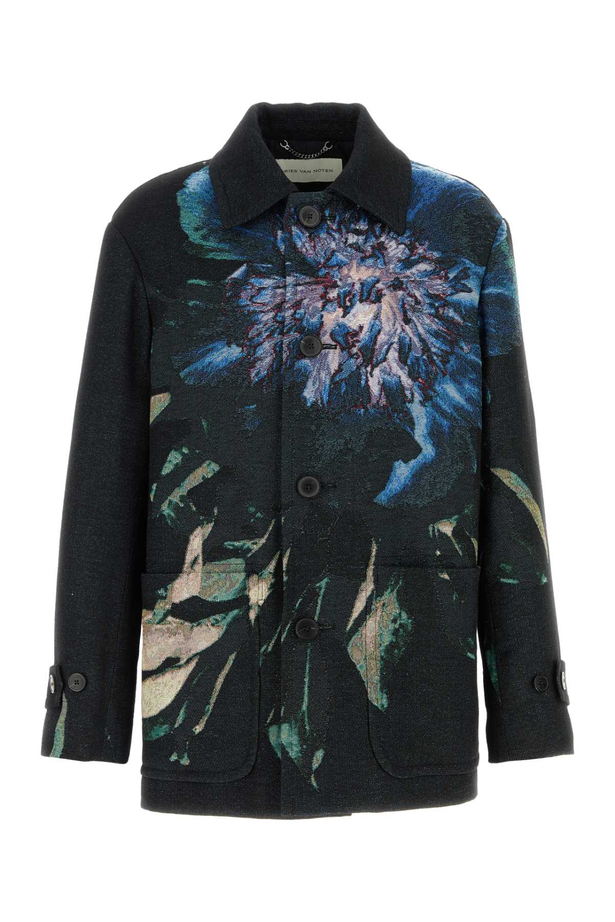 Dries Van Noten Embroidered Jacquard Rivne Coat Dries Van Noten Embroidered Jacquard Rivne Coat