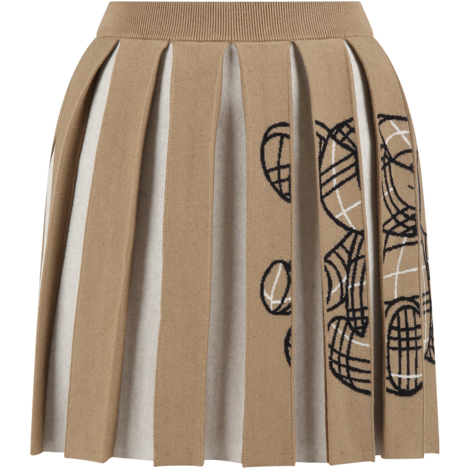 Burberry Beige Skirt For Girl With Teddy Bear