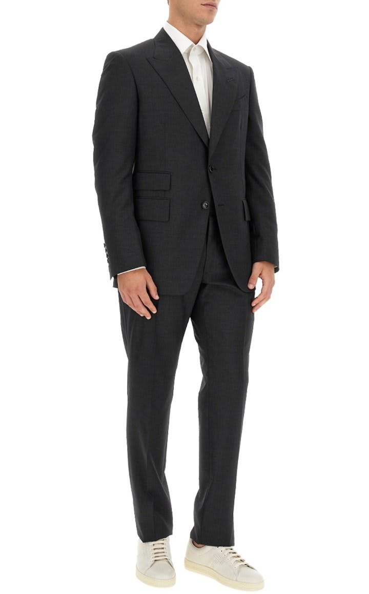 Shop Tom Ford Shelton Two-piece Tailored Suit In Grey