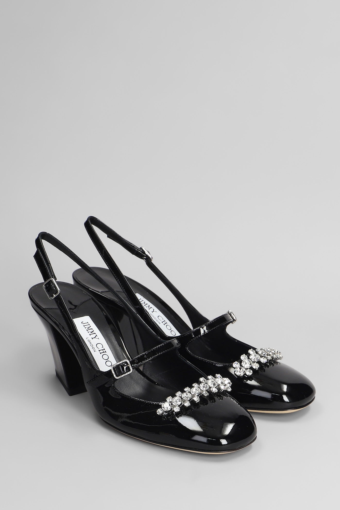 Jimmy Choo Belinda 70 Patent Slingback Pump In Black