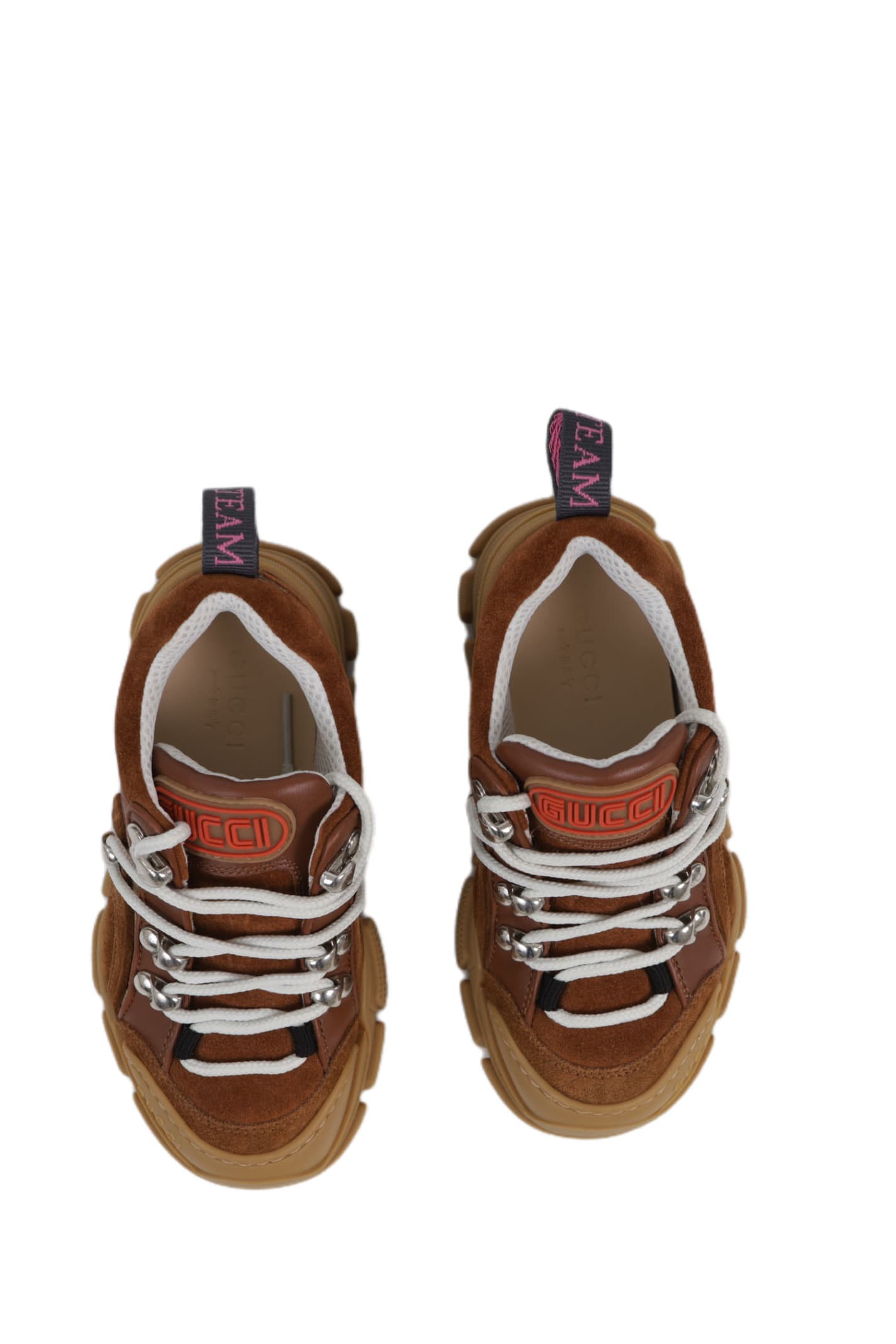 Shop Gucci Flashtrek Sneakers In Brown