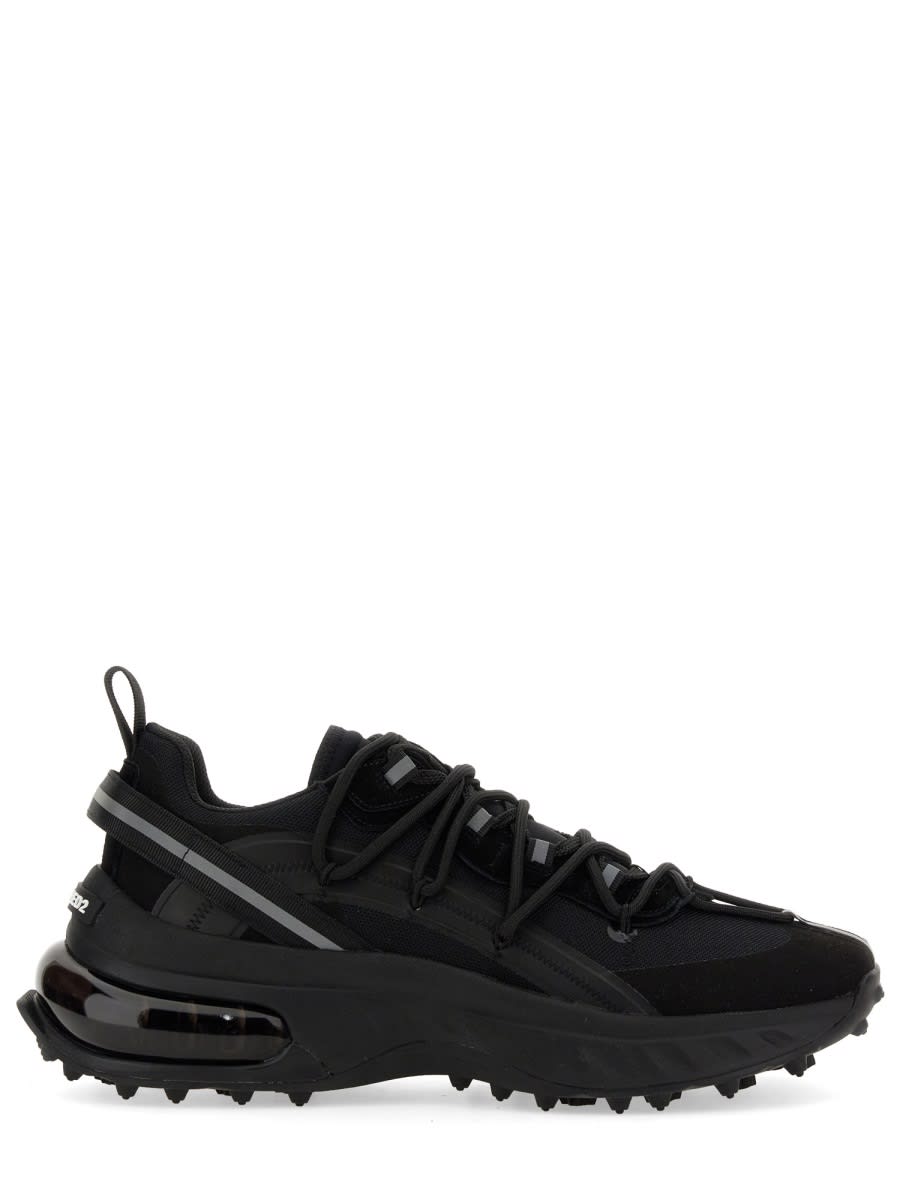 Shop Dsquared2 Low Top D2 Lace-up Sneaker In Nero