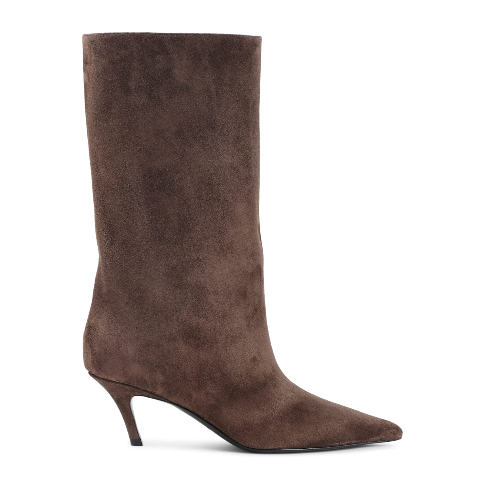 Amina Muaddi Women Brown Pointed-toe Boots, 7 Luxury Boots For Women Darveys In Brown