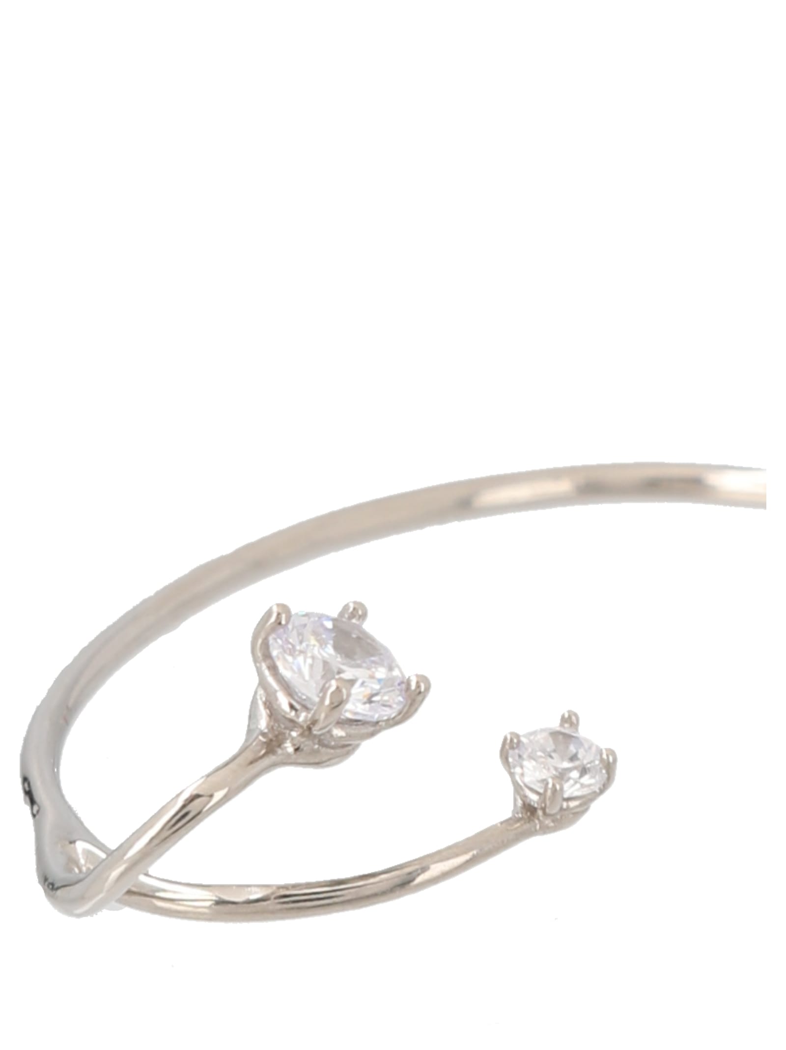 Panconesi Silver Three Point Single Ear Cuff In Silver