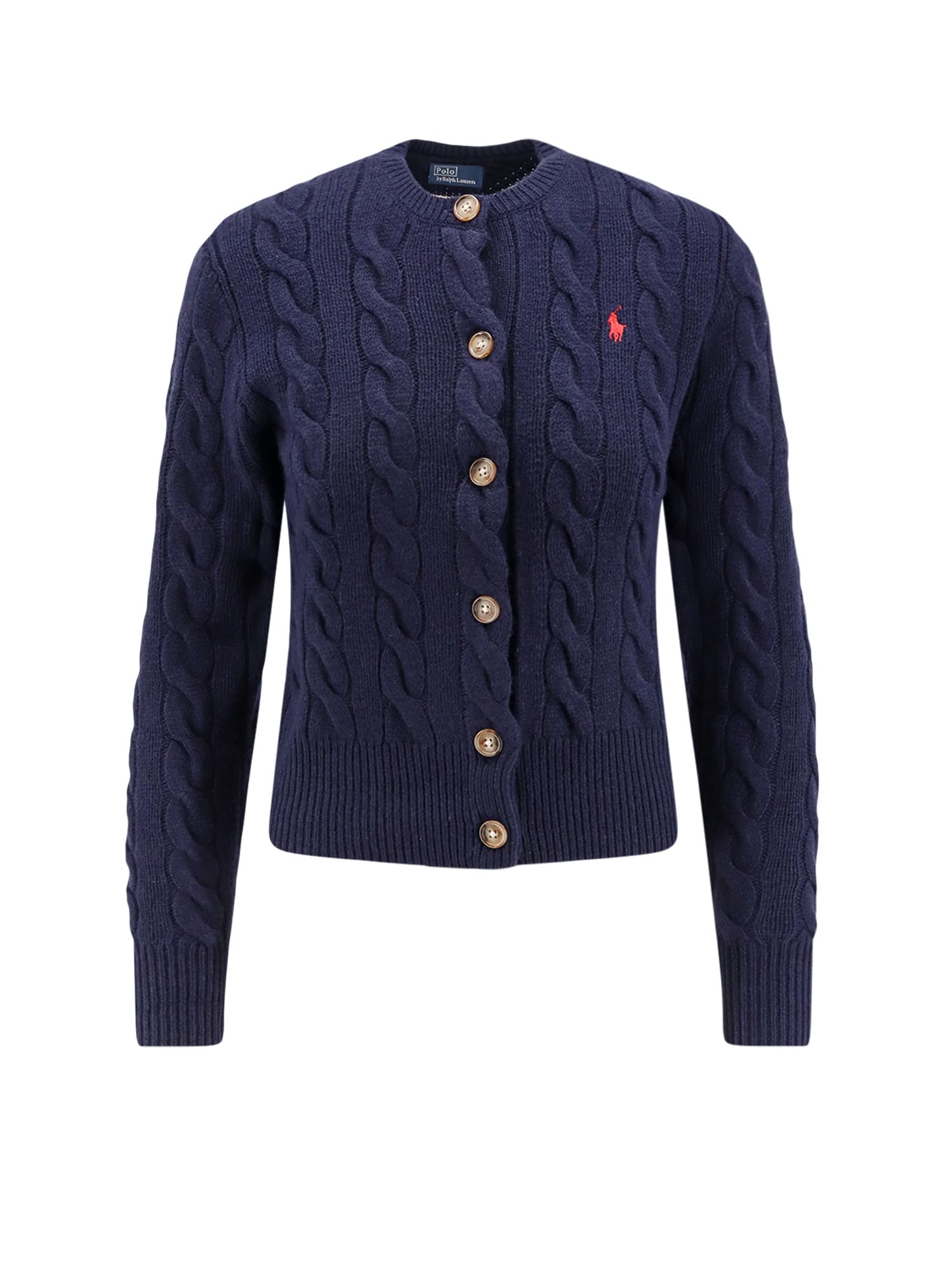Polo Ralph Lauren Pony Cable-knit Wool And Cashmere Cardigan