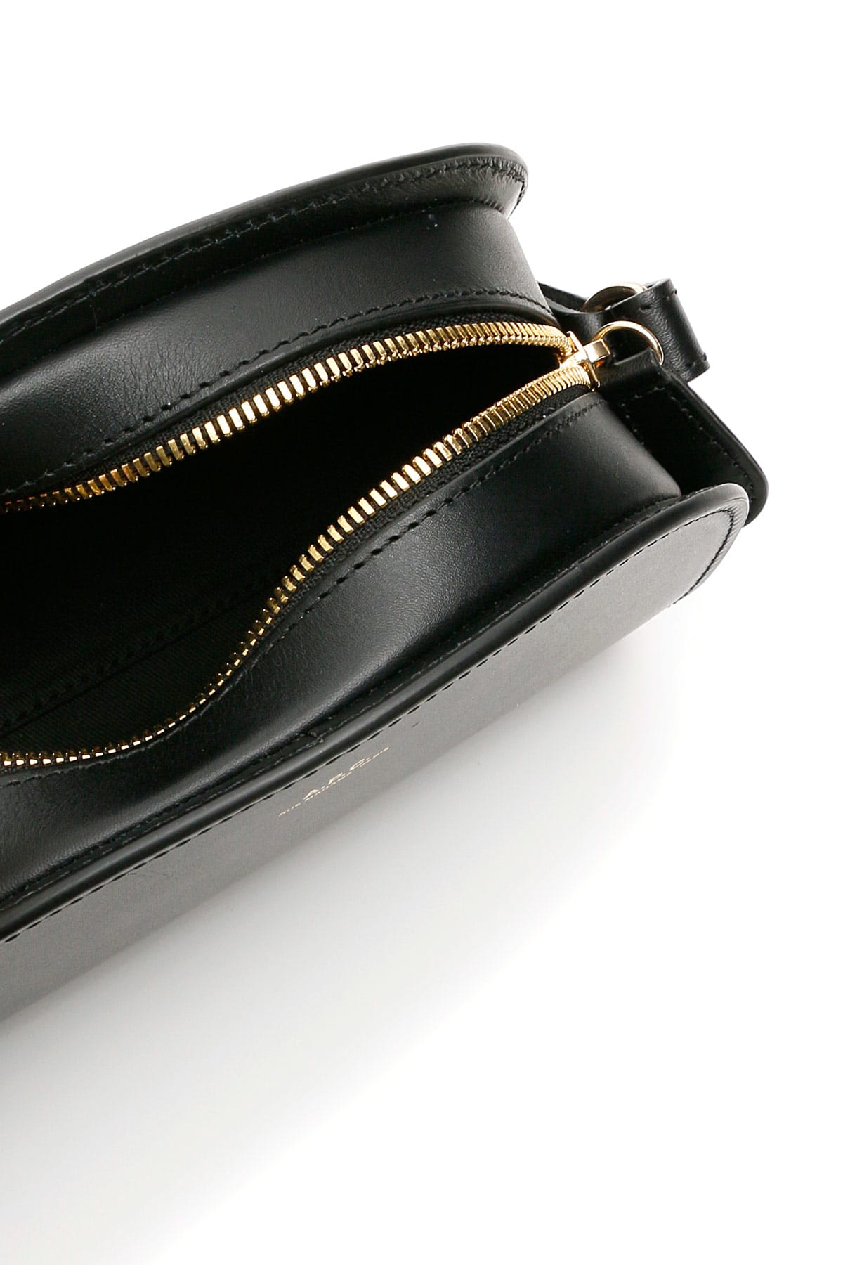 Shop Apc Demi-lune Mini Crossbody Bag In Noir (black)