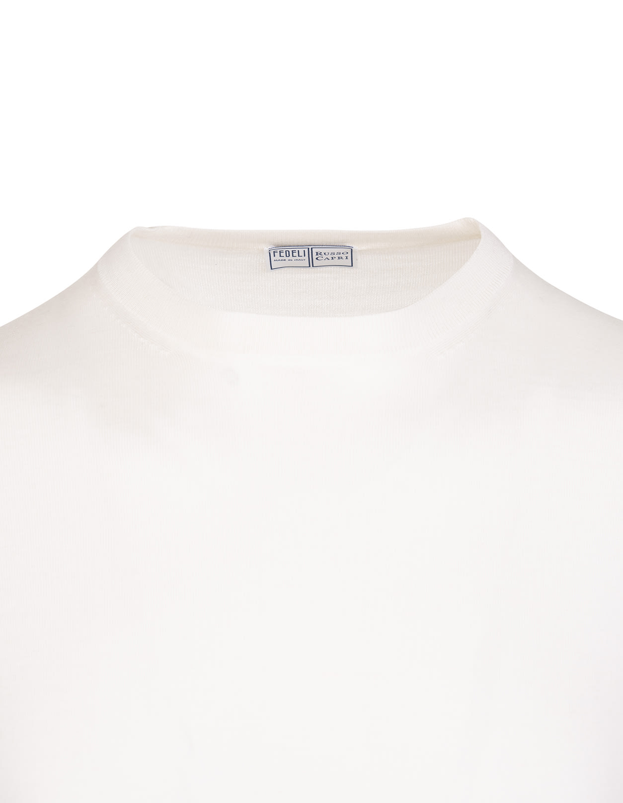 Shop Fedeli Cream Cashmere Milionaire Crew Neck Pullover In White