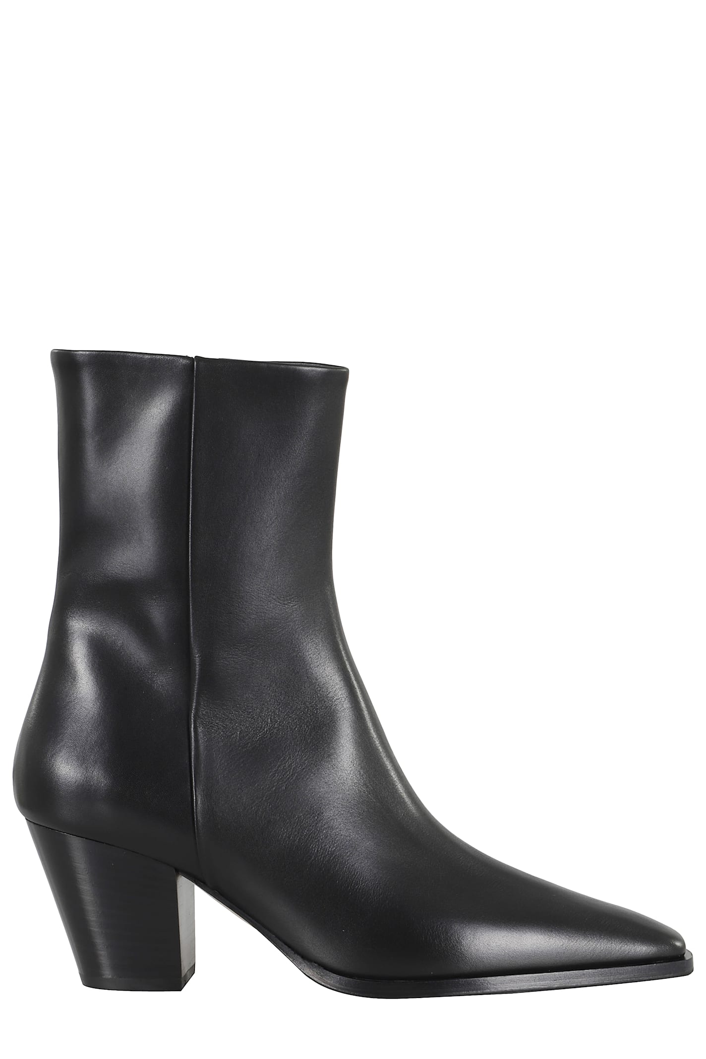 Aeyde Calf Leather Ankle Boots In Black