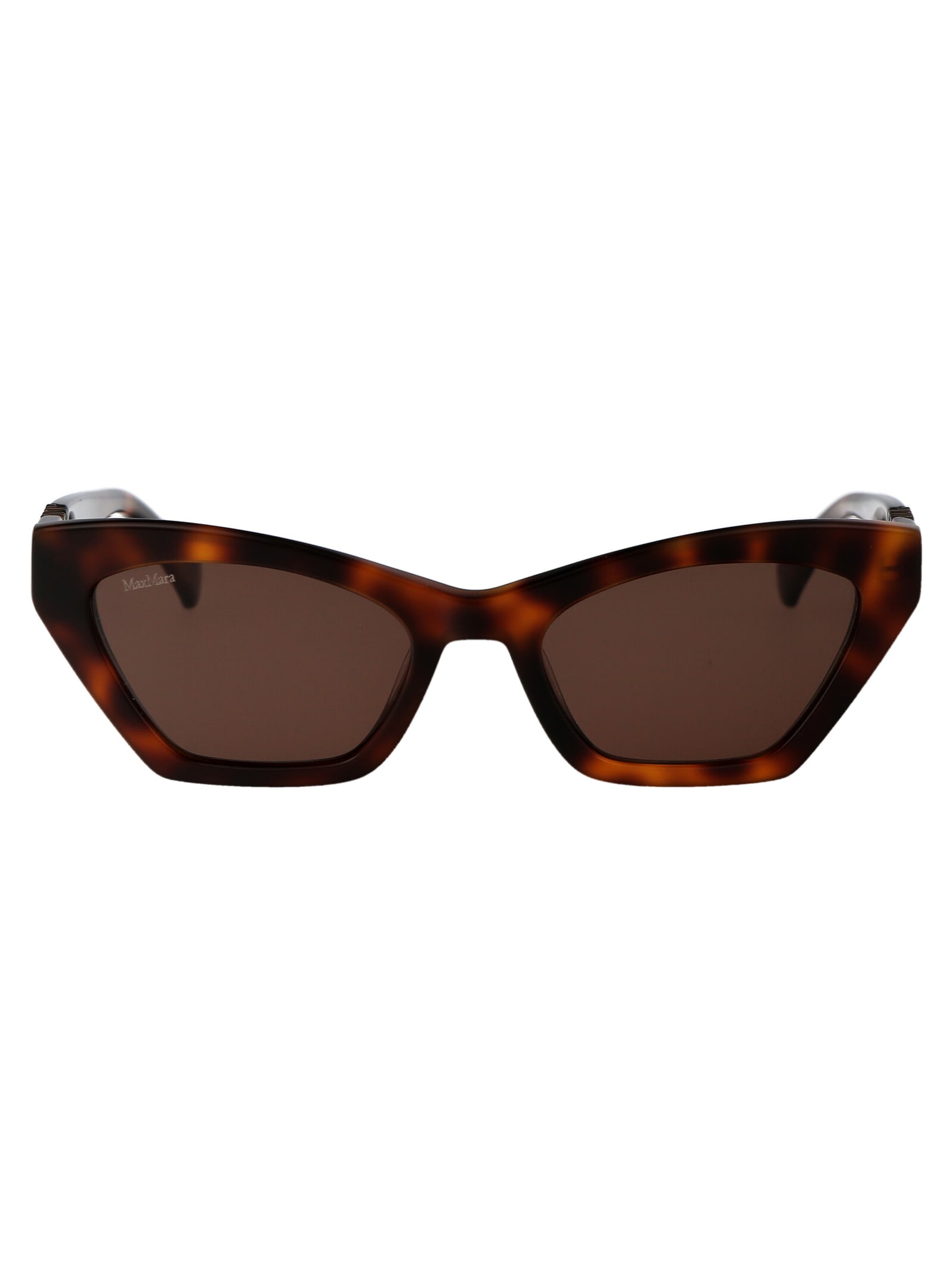 Shop Max Mara Emme13 Sunglasses In 52e Avana Scura/marrone