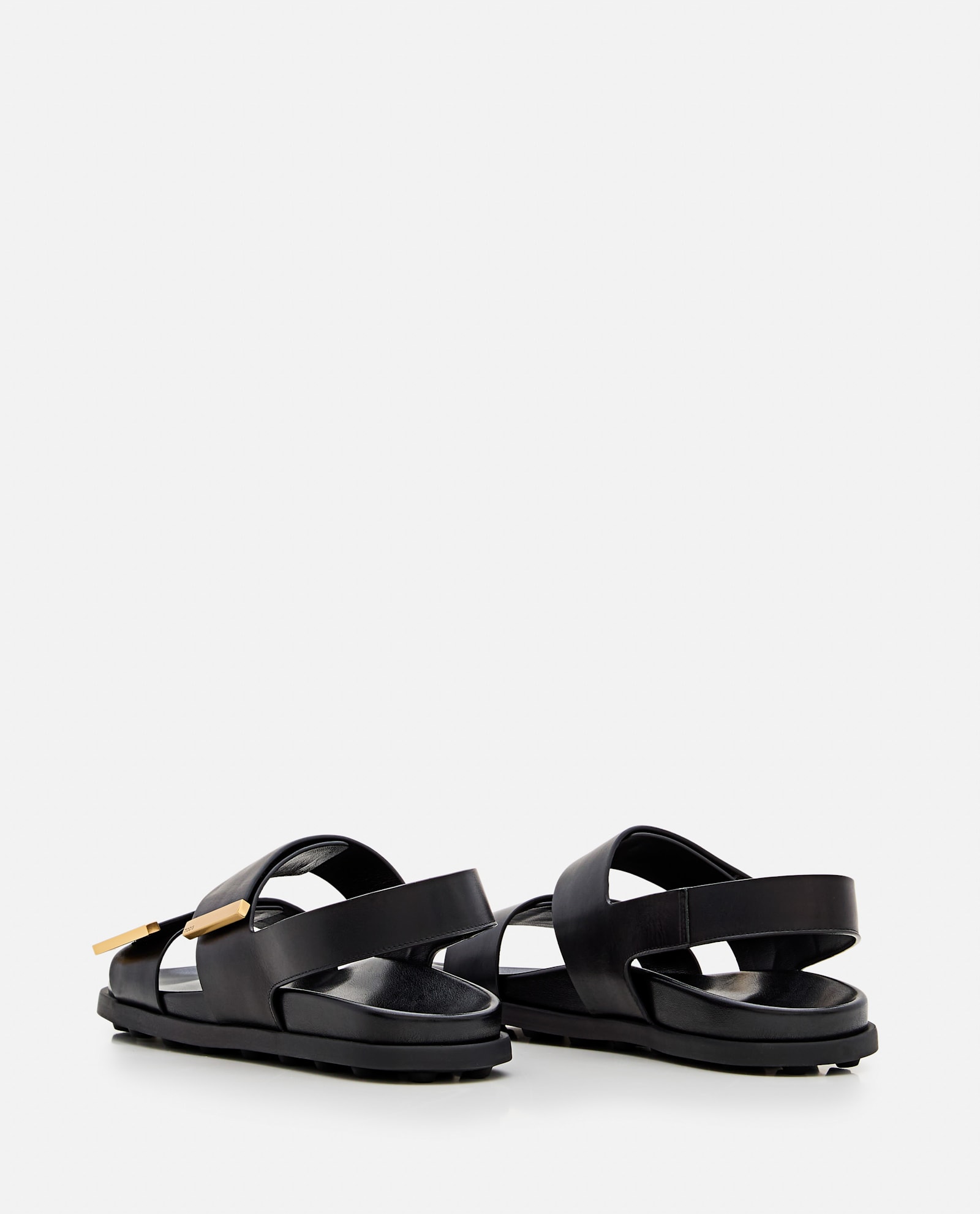 Tod's Leather Slingback Sandals In Black