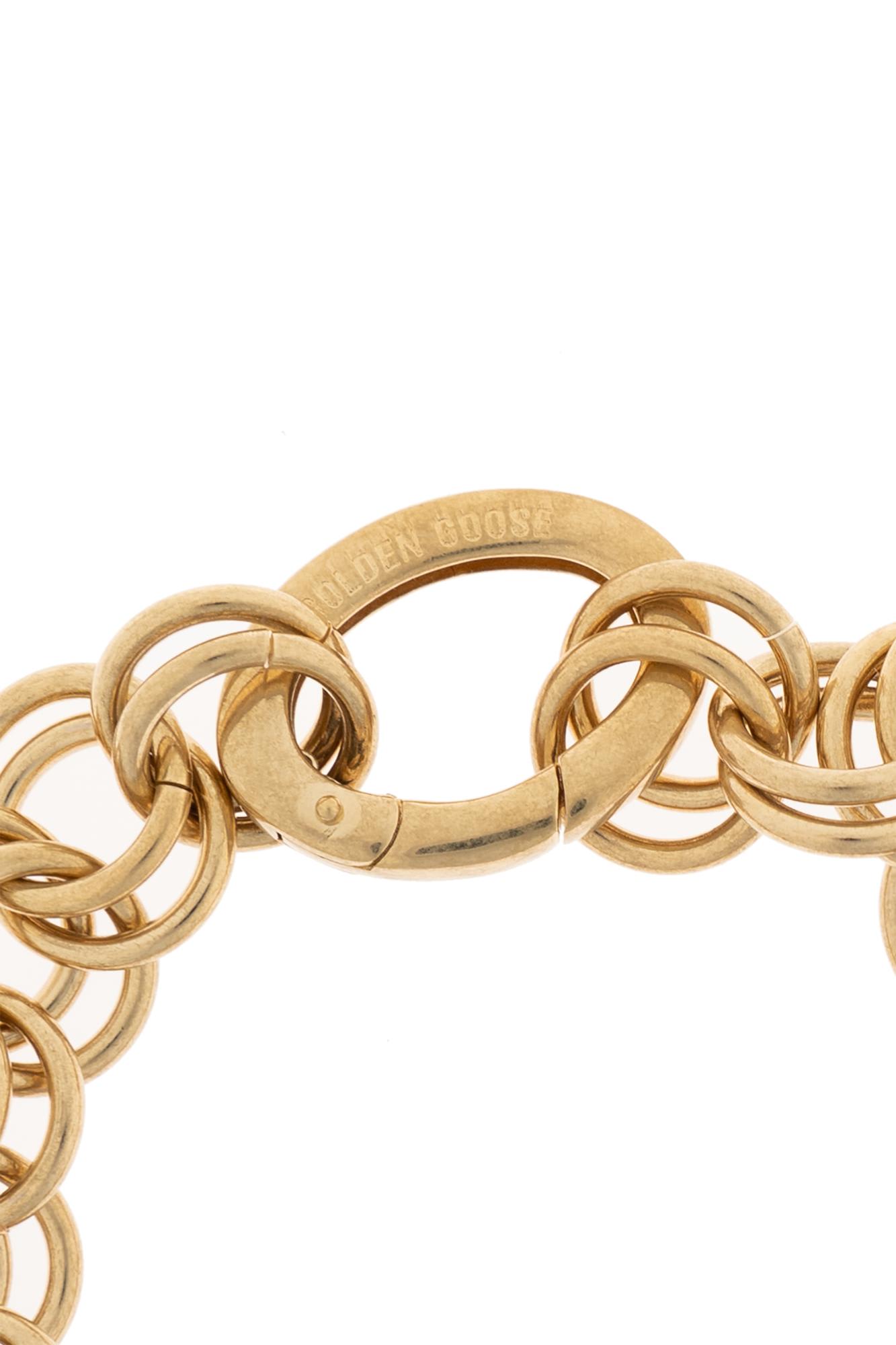Golden Goose Chain Link Star Charm Bracelet In Gold