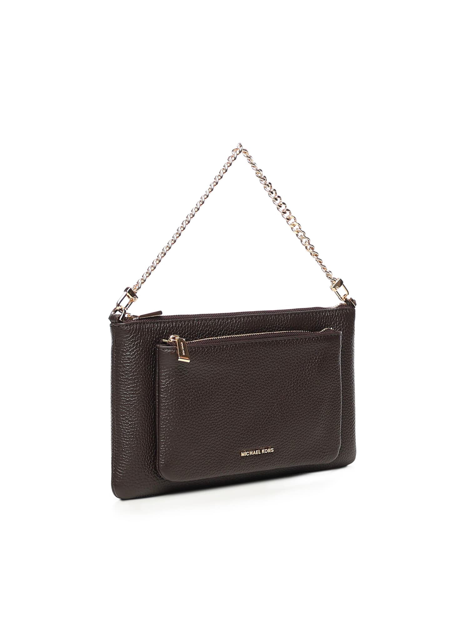 Michael Michael Kors Jet Set Medium Leather Crossbody Bag In Brown