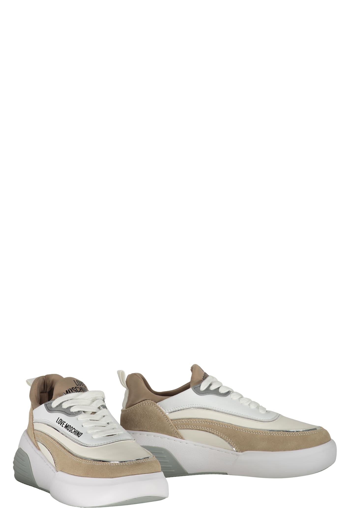 Shop Love Moschino Low-top Sneakers In White