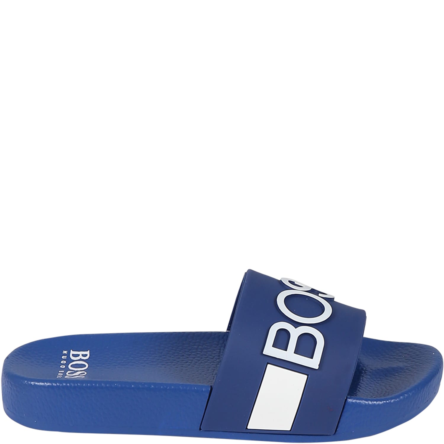 Hugo Light Blue Slippers For Boy Logo | ModeSens