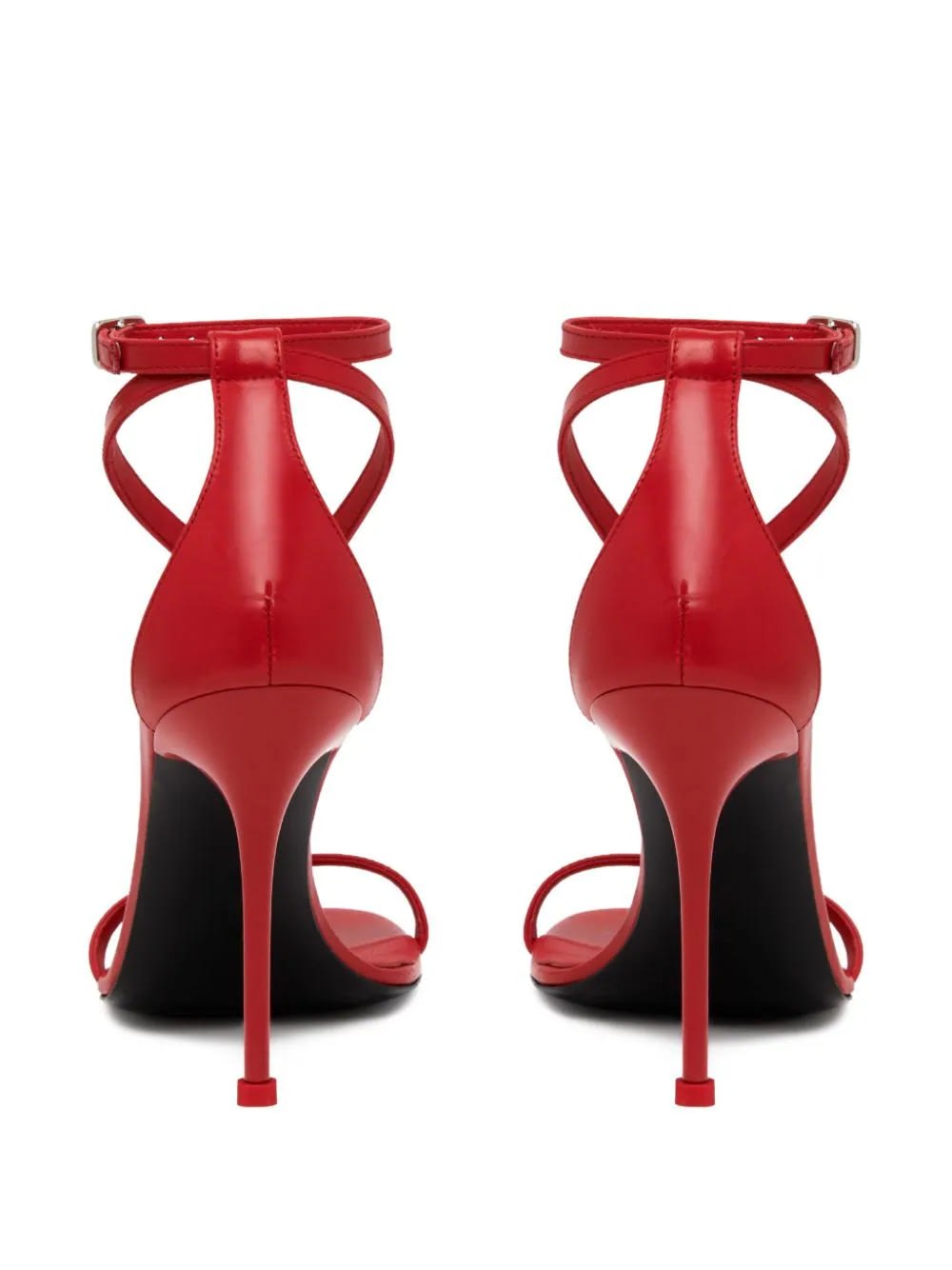 Shop Alexander Mcqueen Harness Sandals In Lust Red