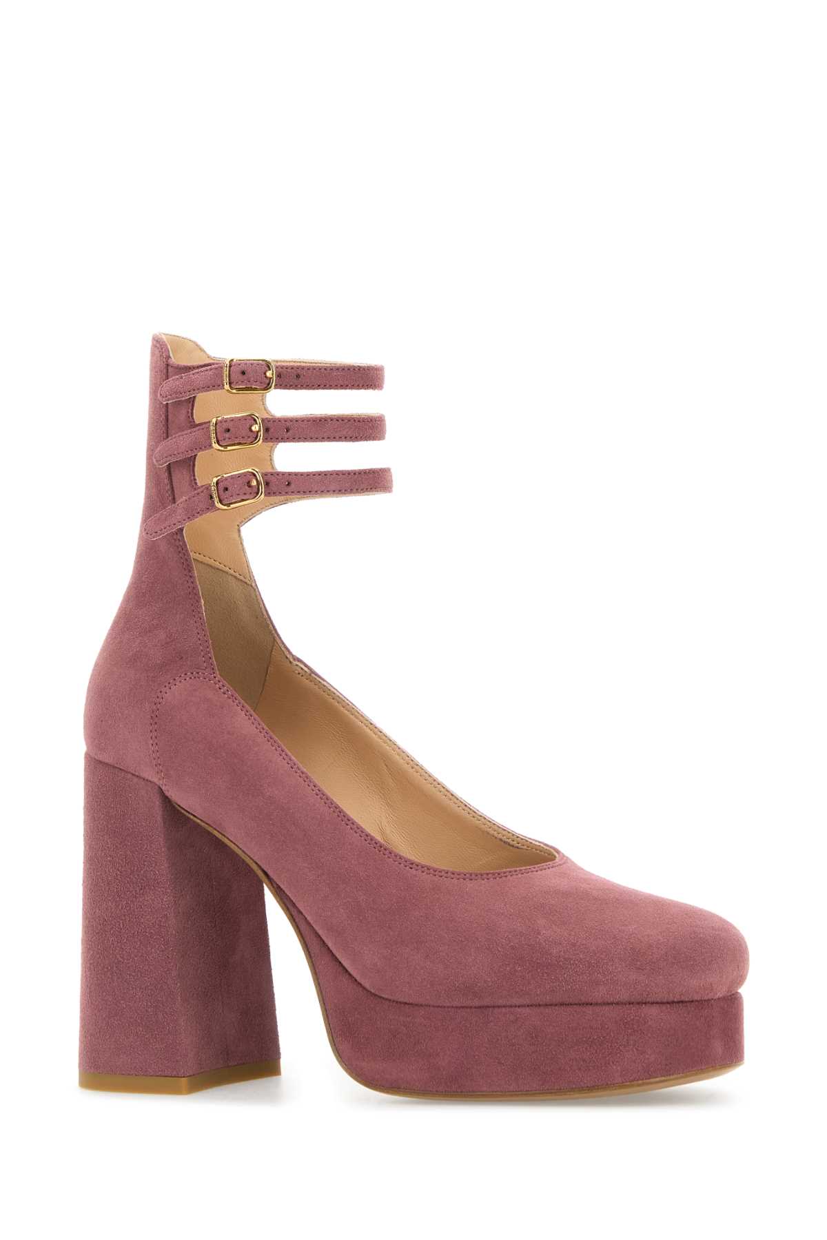 Chloé 100mm Triple-buckle Platform Pumps In Pink
