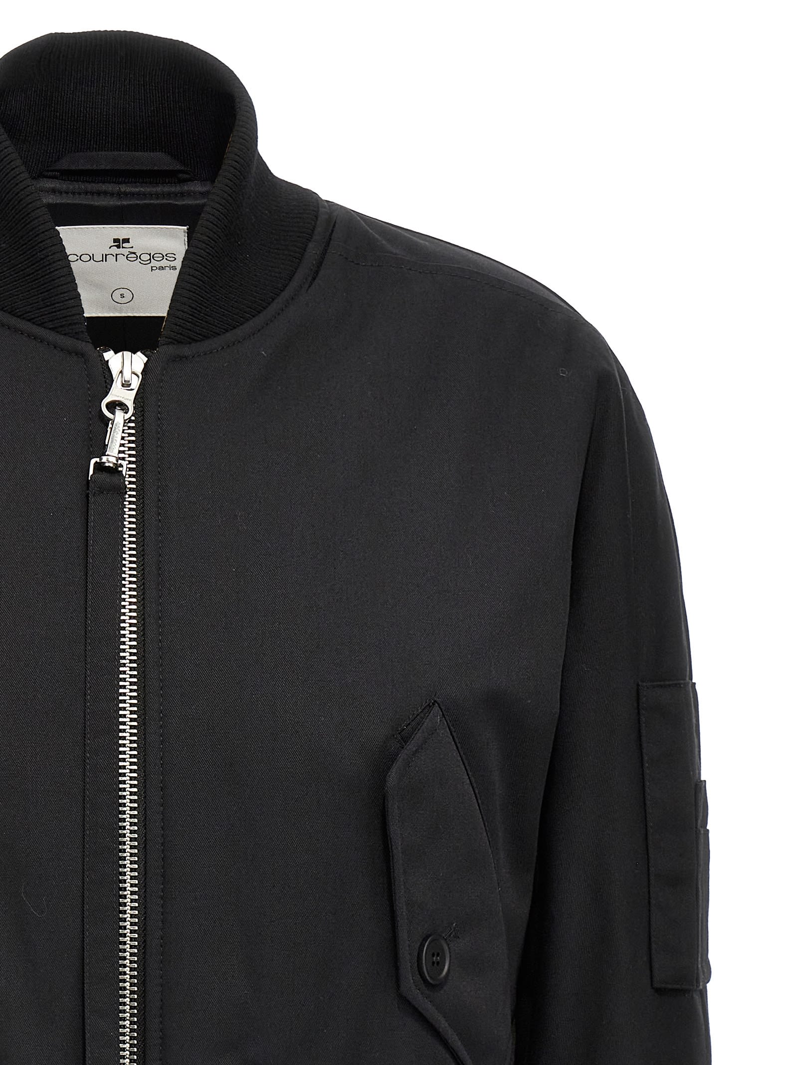 Courrèges Scuba Bomber Jacket Casual Jackets And Parka Black In Black
