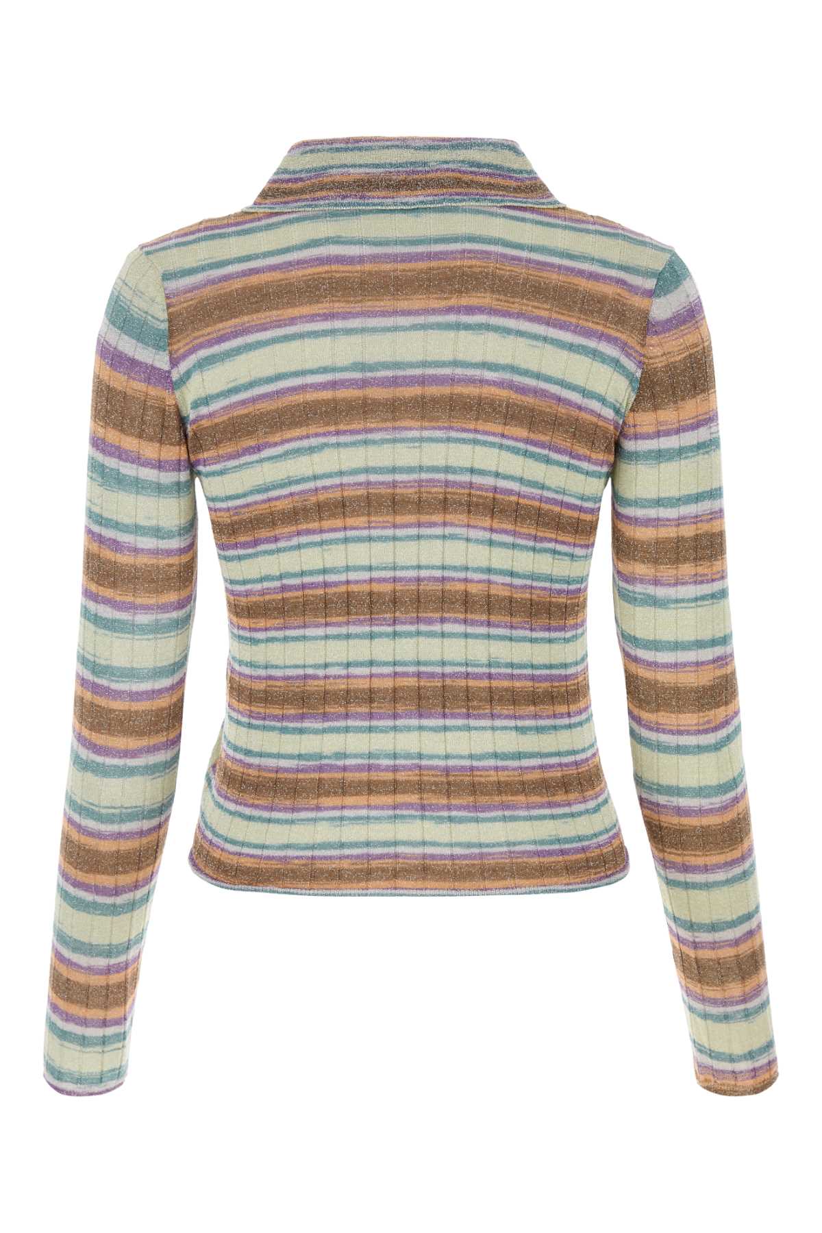 Shop Gimaguas Embroidered Acrylic Blend Julieta Polo Shirt In Multicolor