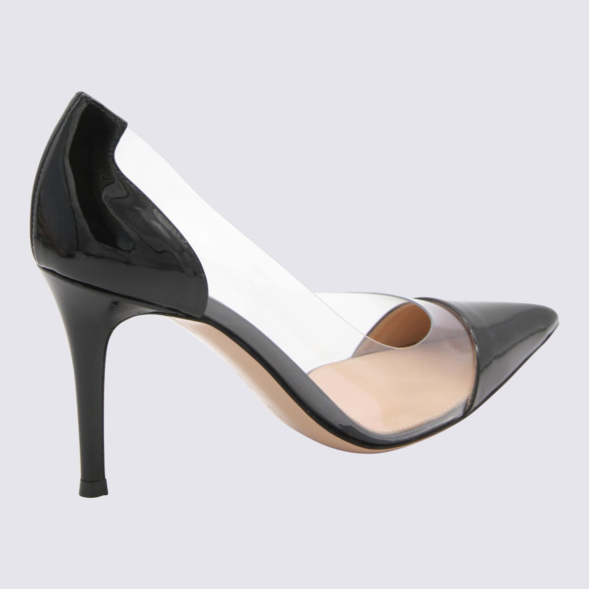 Shop Gianvito Rossi Black Pumps In Black/trasp