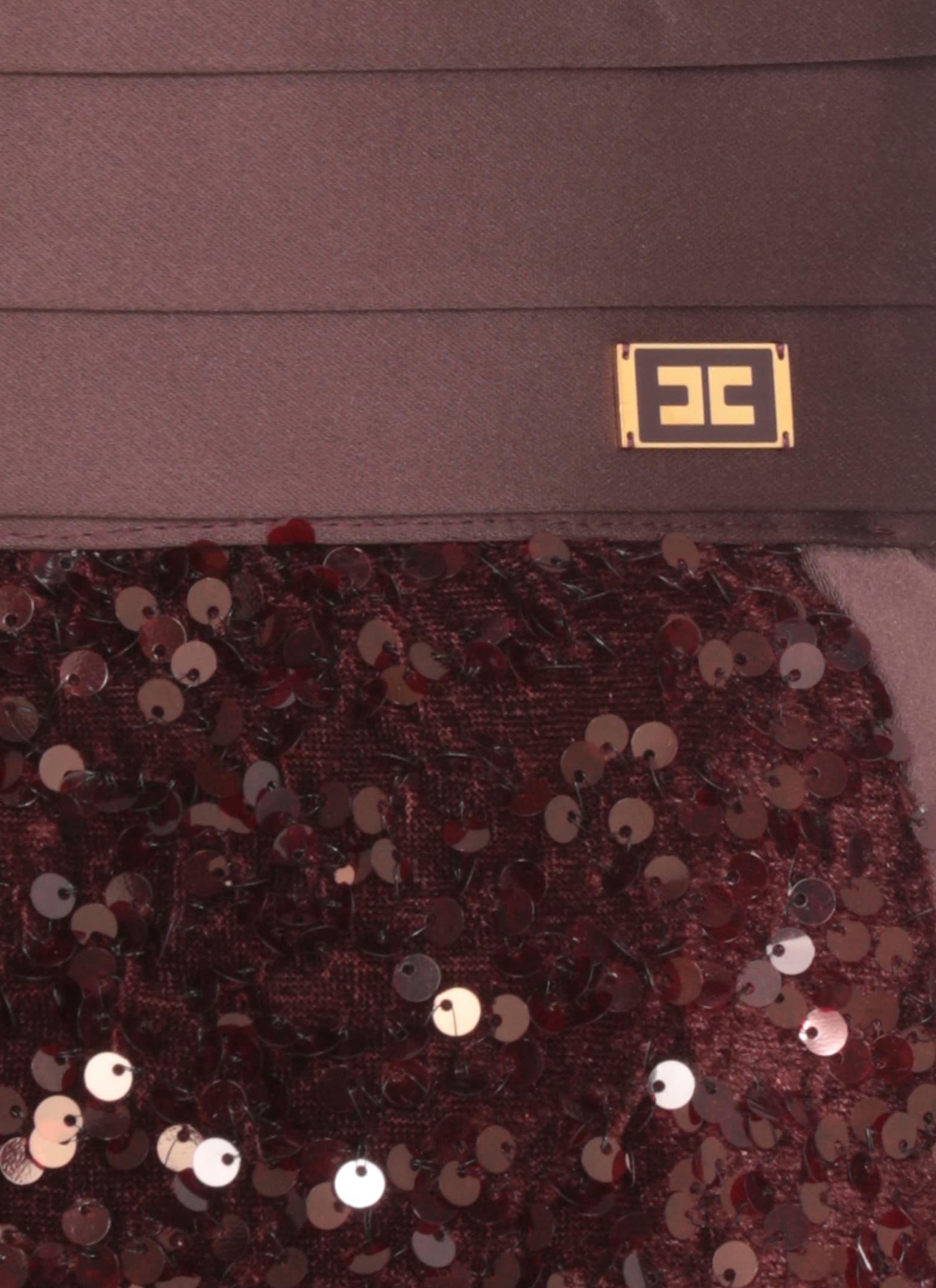 Elisabetta Franchi Sequin-embellished Shorts In Burgundy