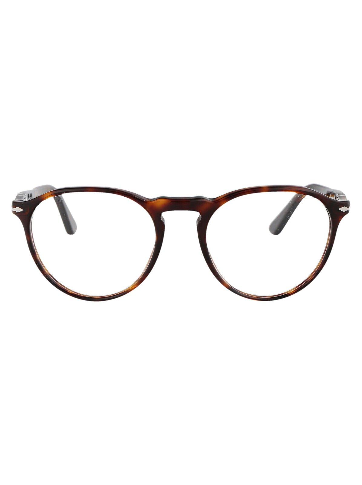 Shop Persol Oval Frame Glasses In 24