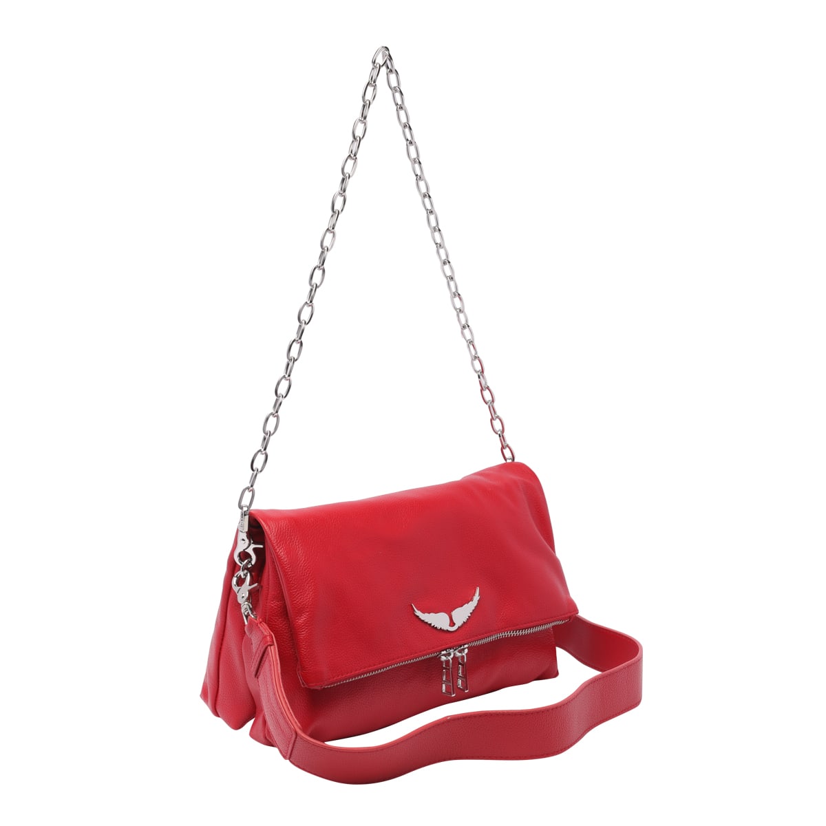 Shop Zadig &amp; Voltaire Rocky Shoulder Bag In Red