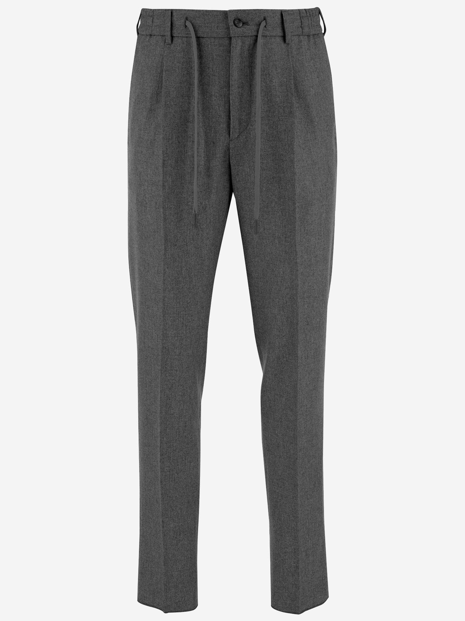 Tagliatore Drawstring Trousers In Gray
