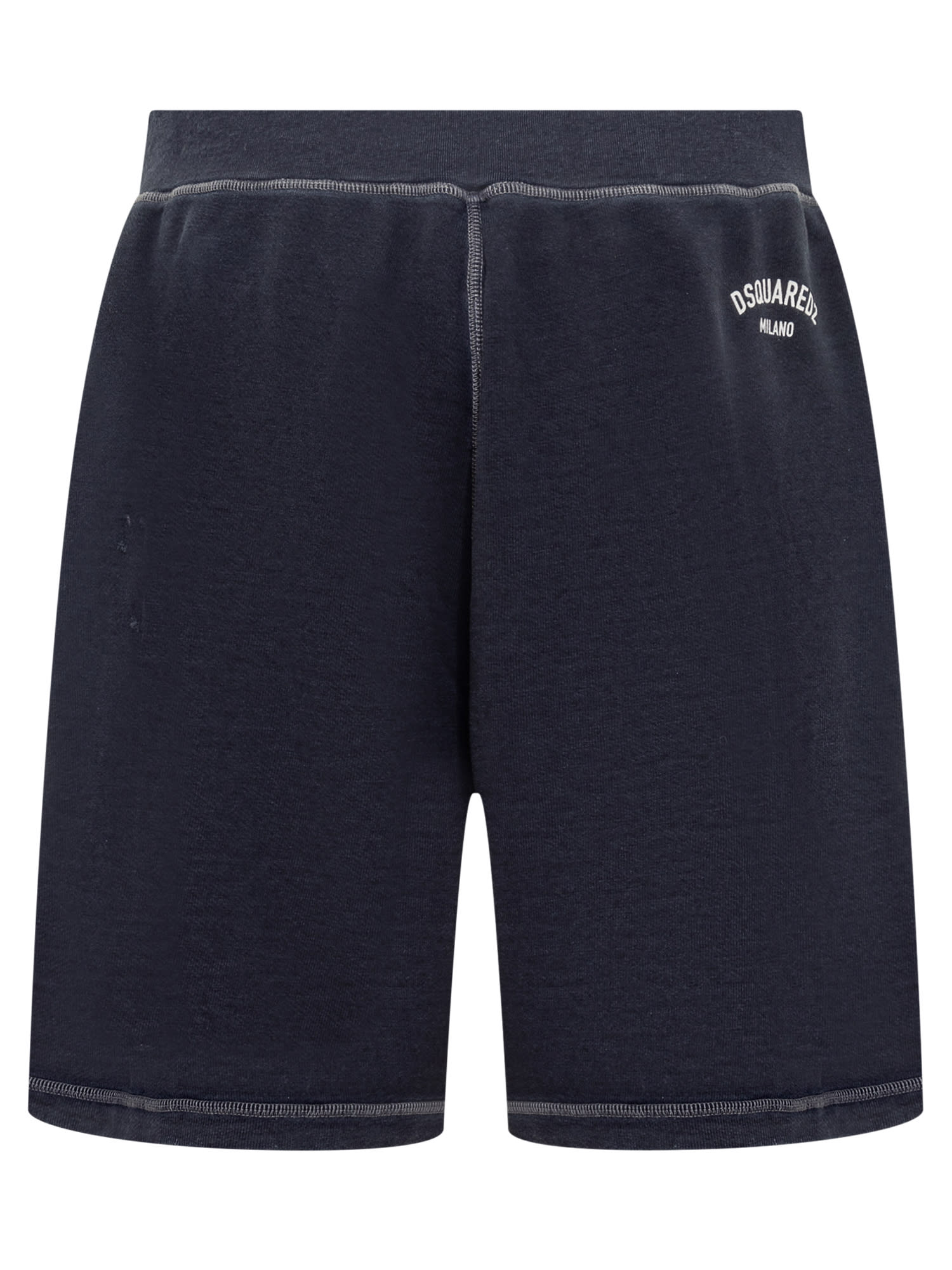 Shop Dsquared2 Ruined Shorts In Navy Blue