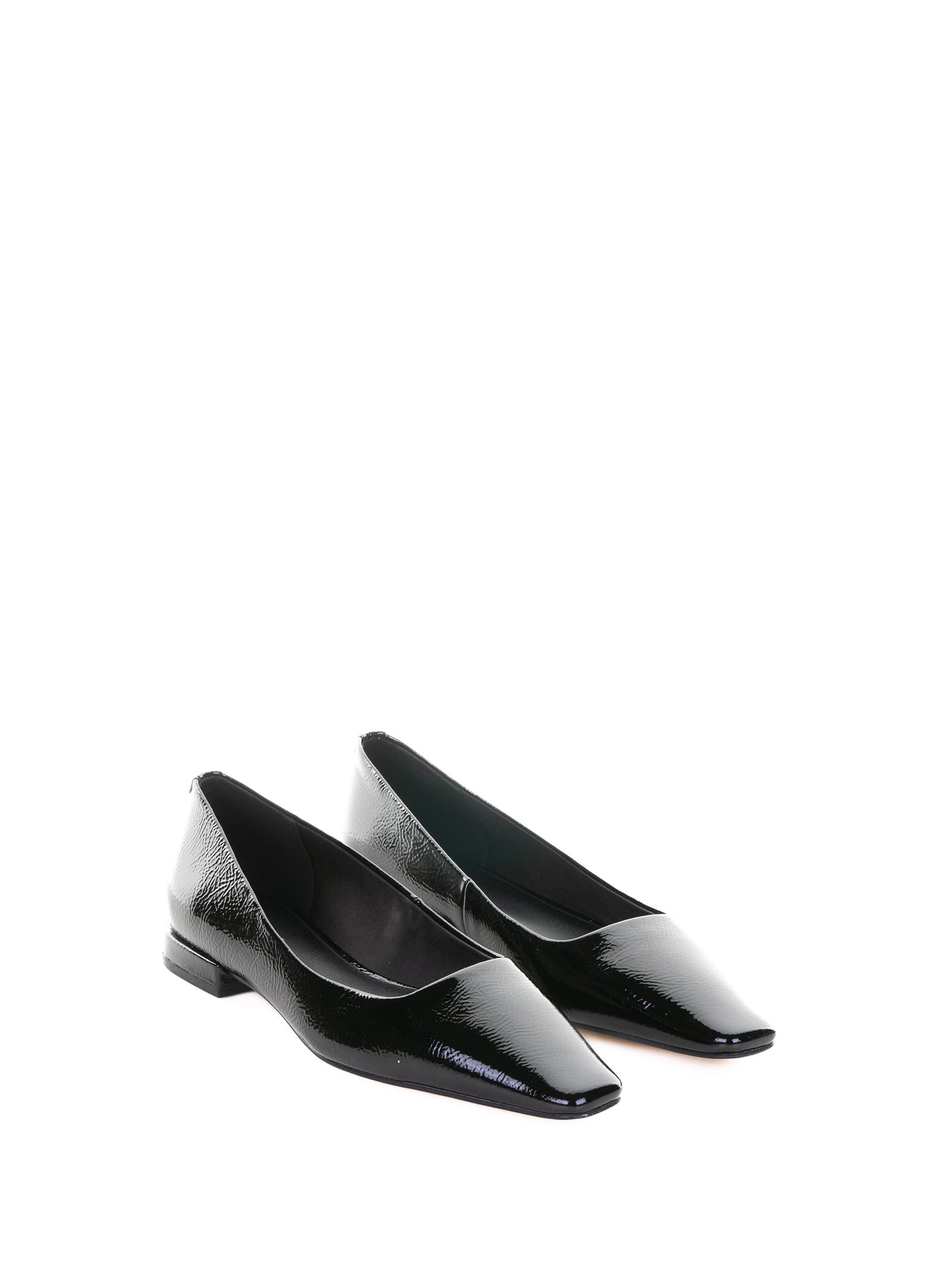 Michael Kors Darrah Crackled Patent Leather Ballet Flat In Animal Print