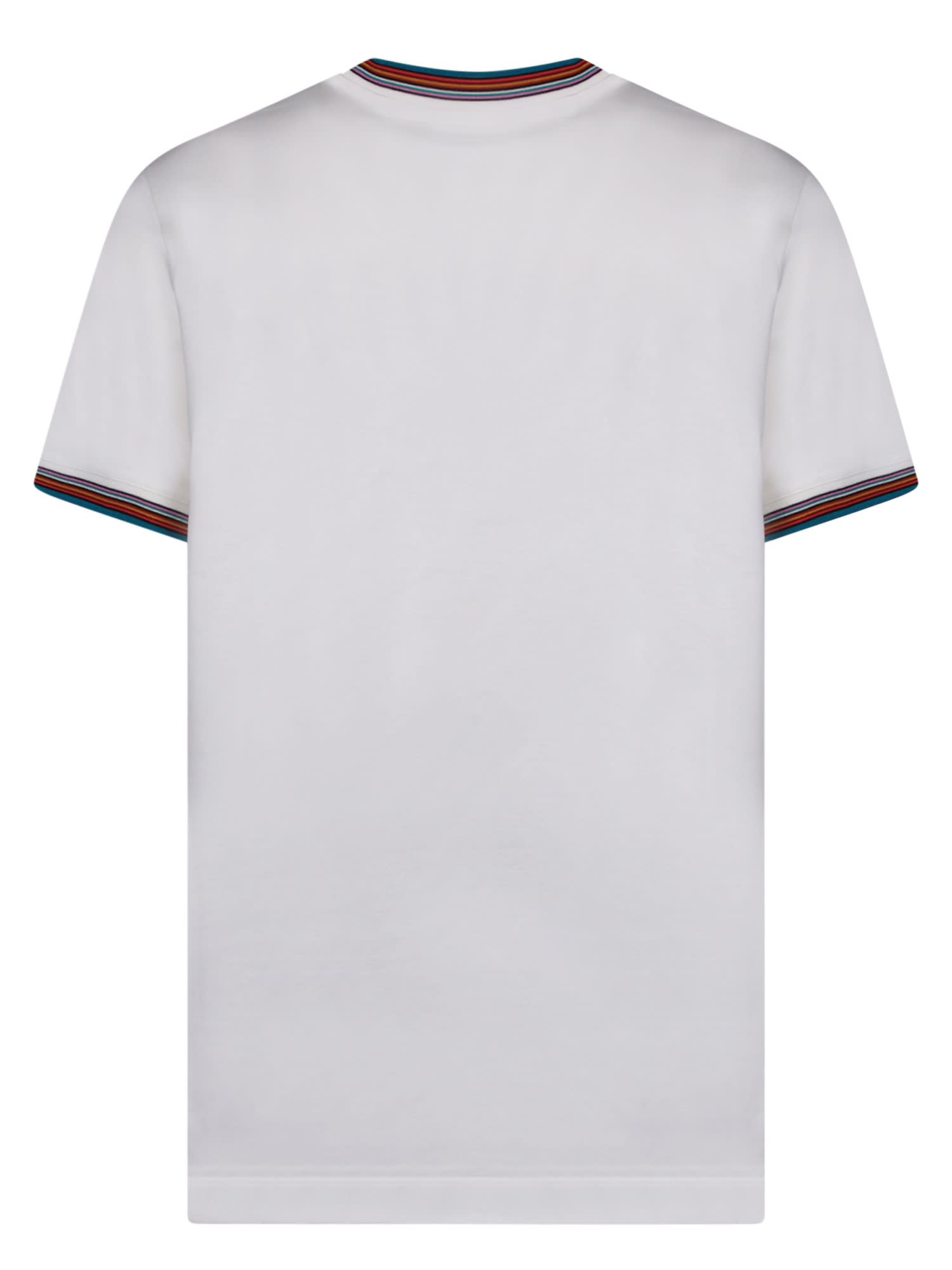 PAUL SMITH STRIPE DETAIL COTTON T-SHIRT