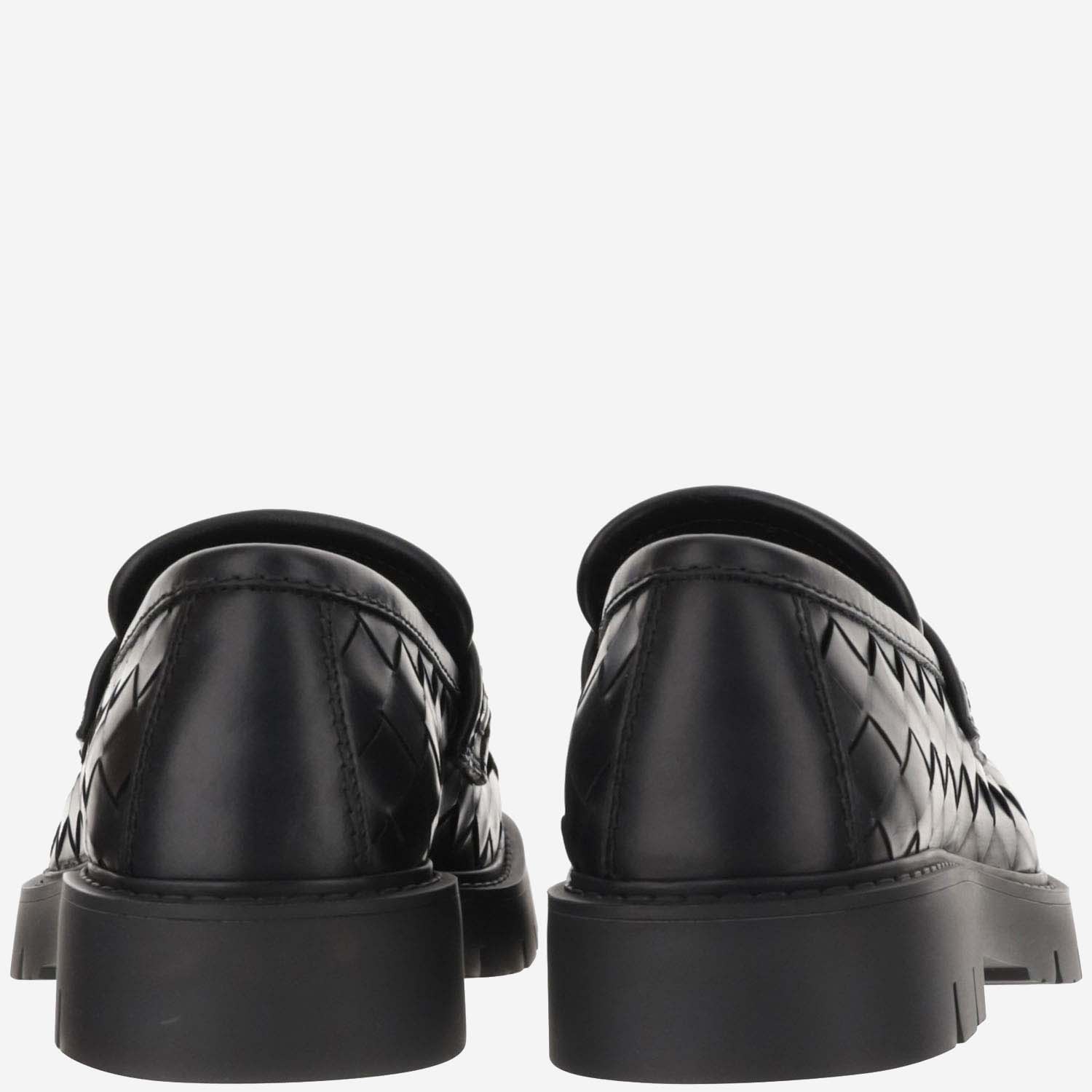 Shop Bottega Veneta Haddock Loafers In Black