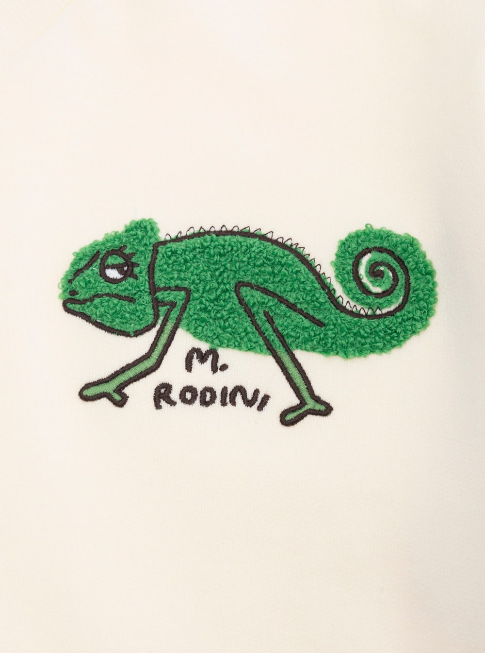 Mini Rodini Lizard Cotton Jersey Sweatshirt In White