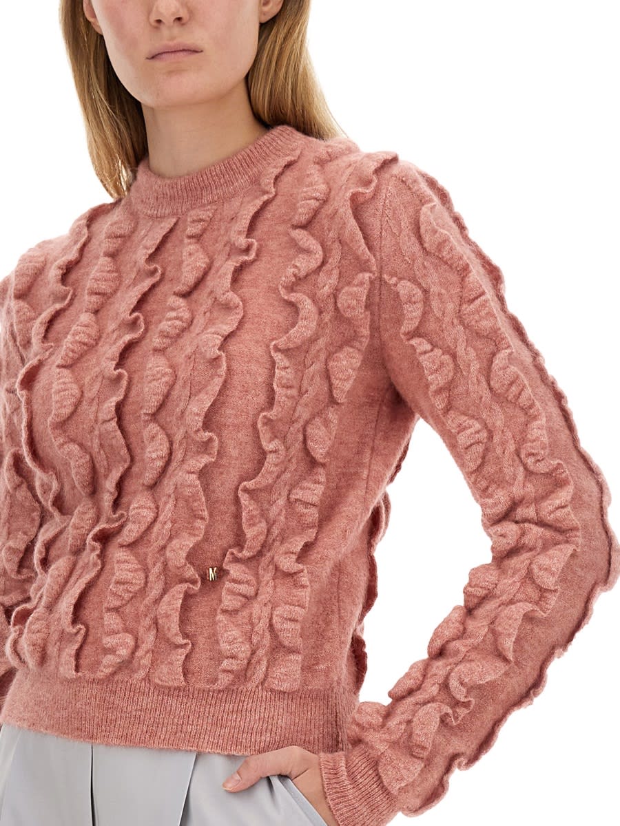 Shop Moschino Wool Blend Sweater In Pink