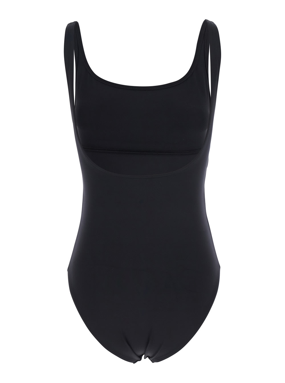 Eres Asia Black One-piece Swimsuit With Back Neckline In Tech Fabric Woman In Black
