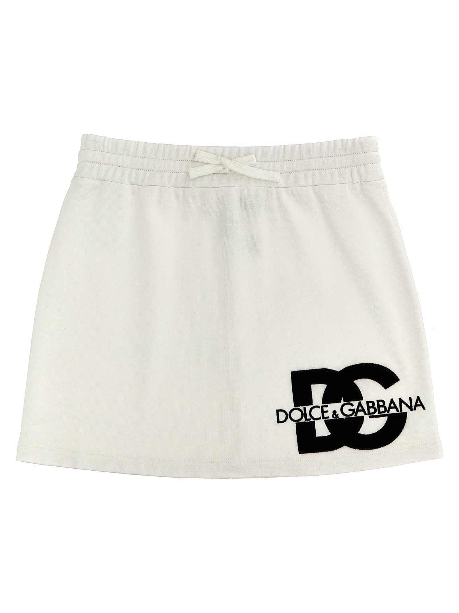Dolce & Gabbana Kids' Mini Skirt In White