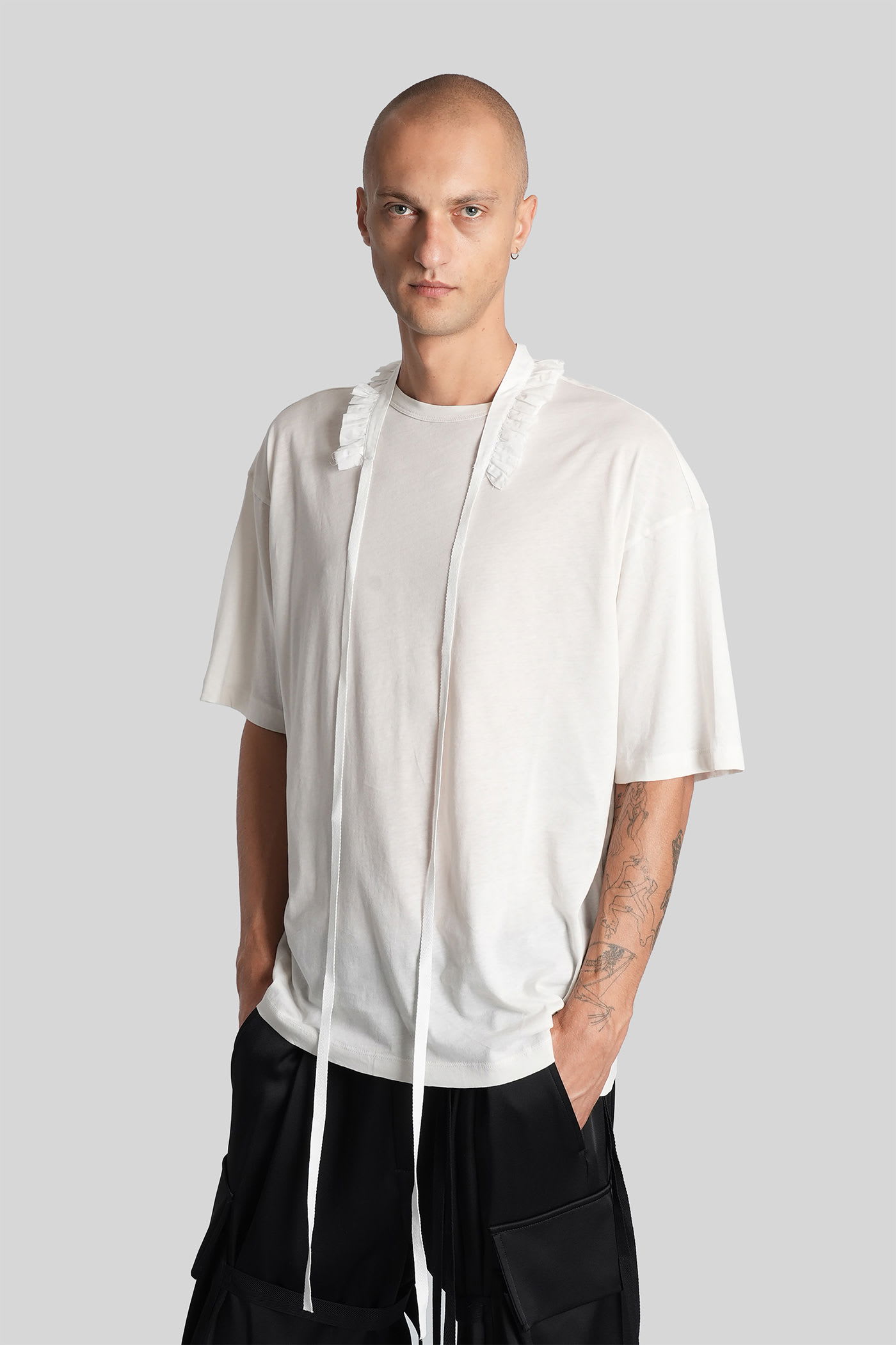 Ann Demeulemeester Danvald T-shirt In Beige Cotton In Neutral