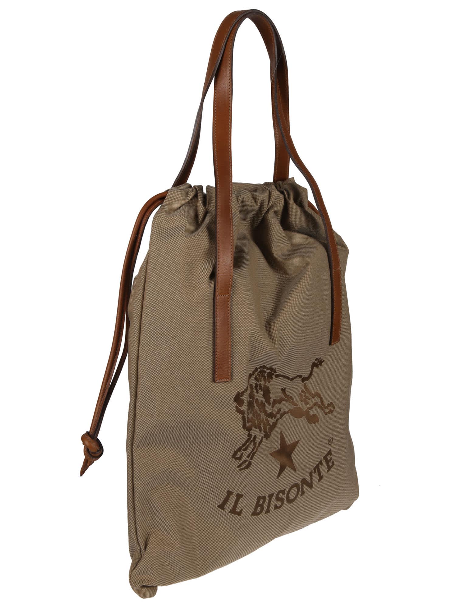 Il Bisonte Il Bisonte Logo Bucket Bag - Brown - 10972265 | italist
