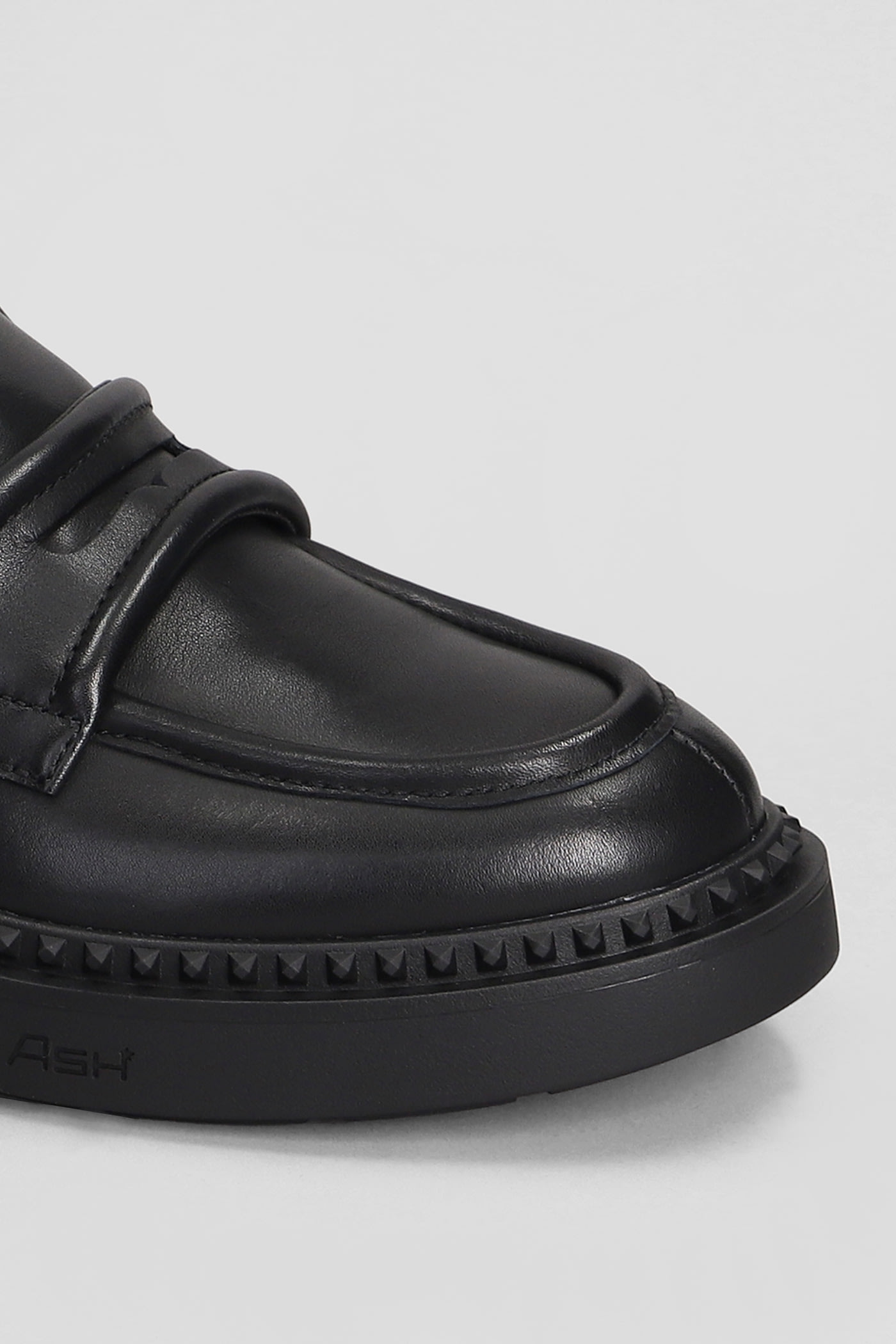 Shop Ash Miracle Loafers In Black Leather