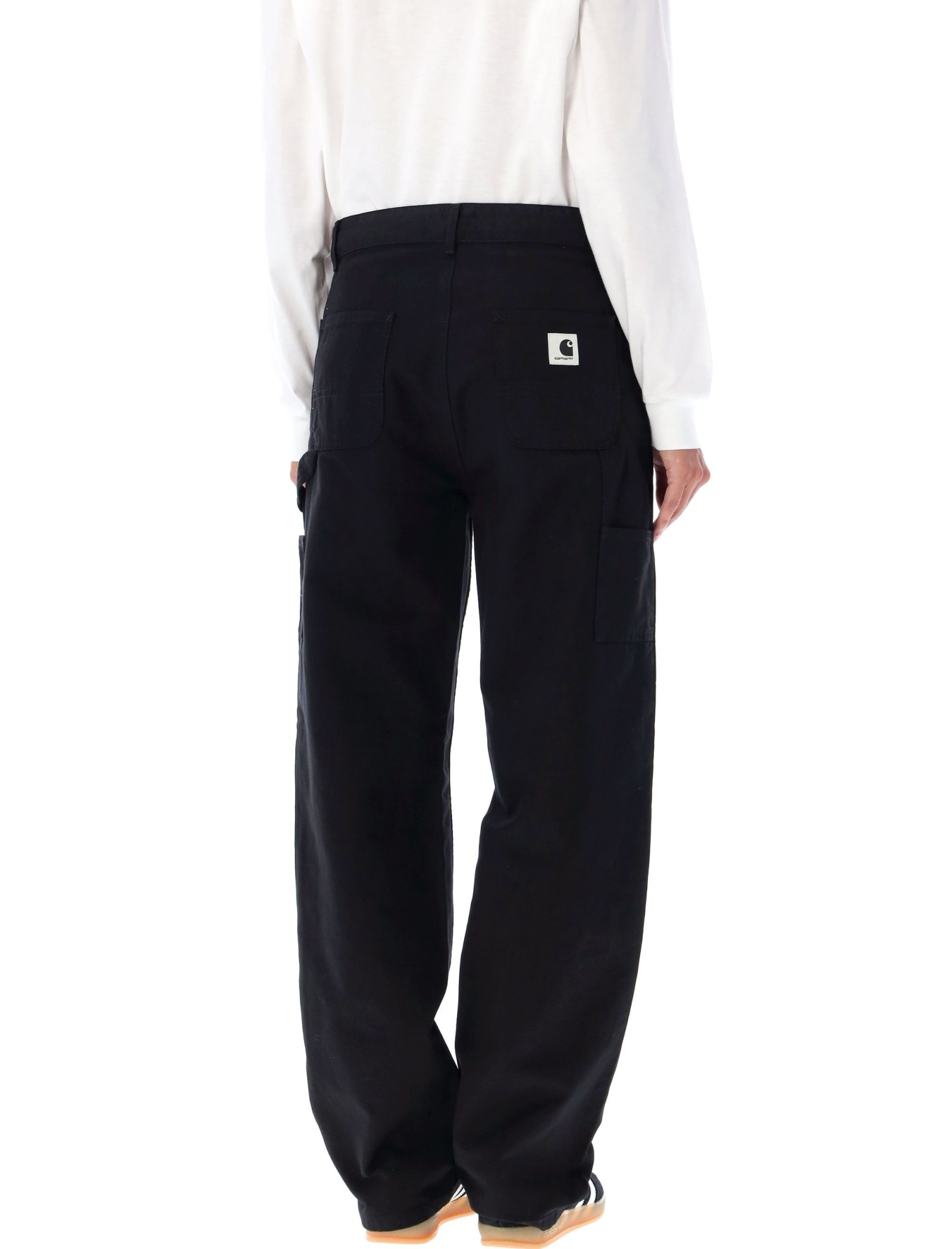 Carhartt Straight Leg Pants With Belt Loops And Pockets In Black
