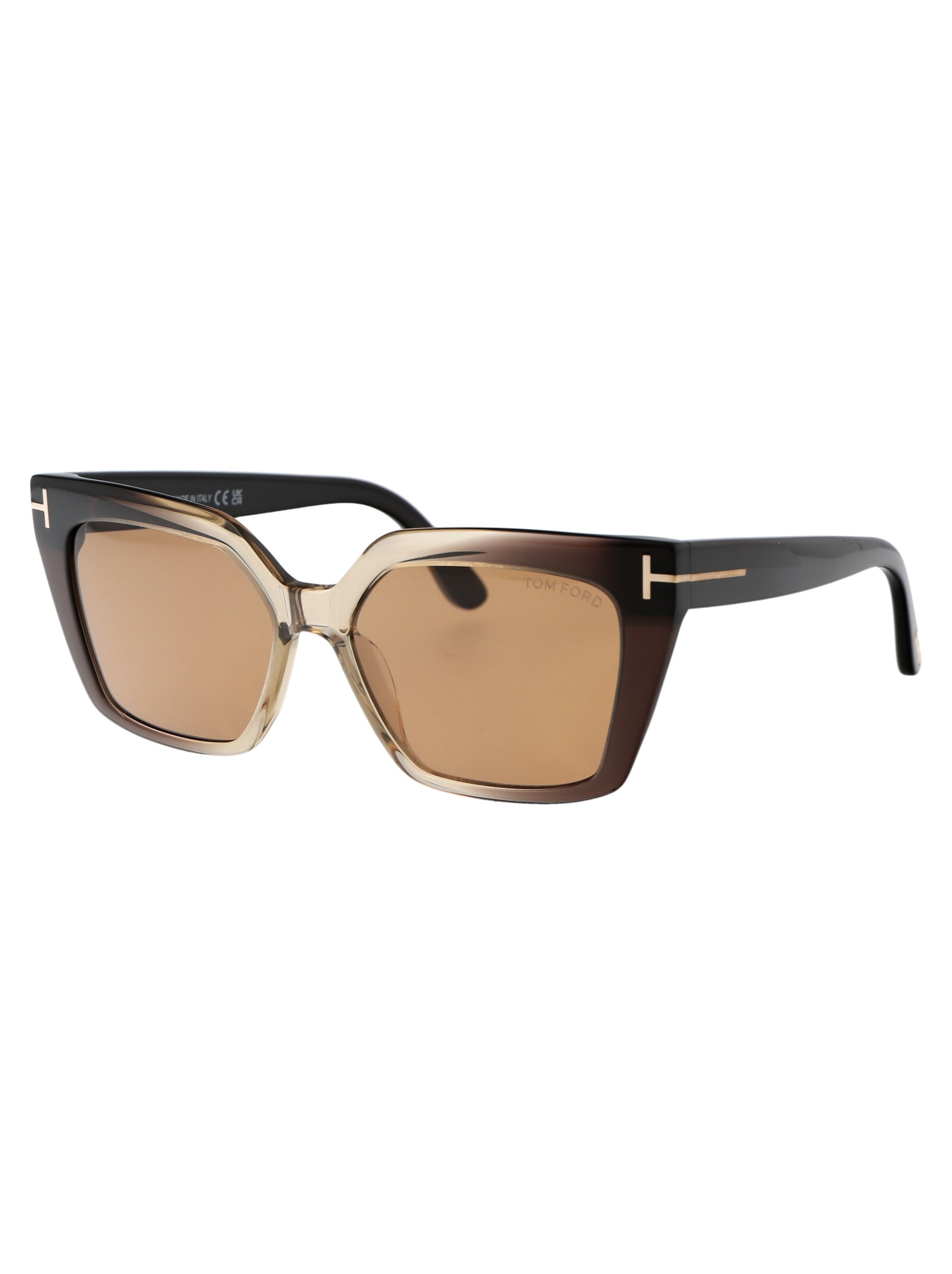 Shop Tom Ford Winona Sunglasses In 47j Marrone Chiaro/altri / Roviex