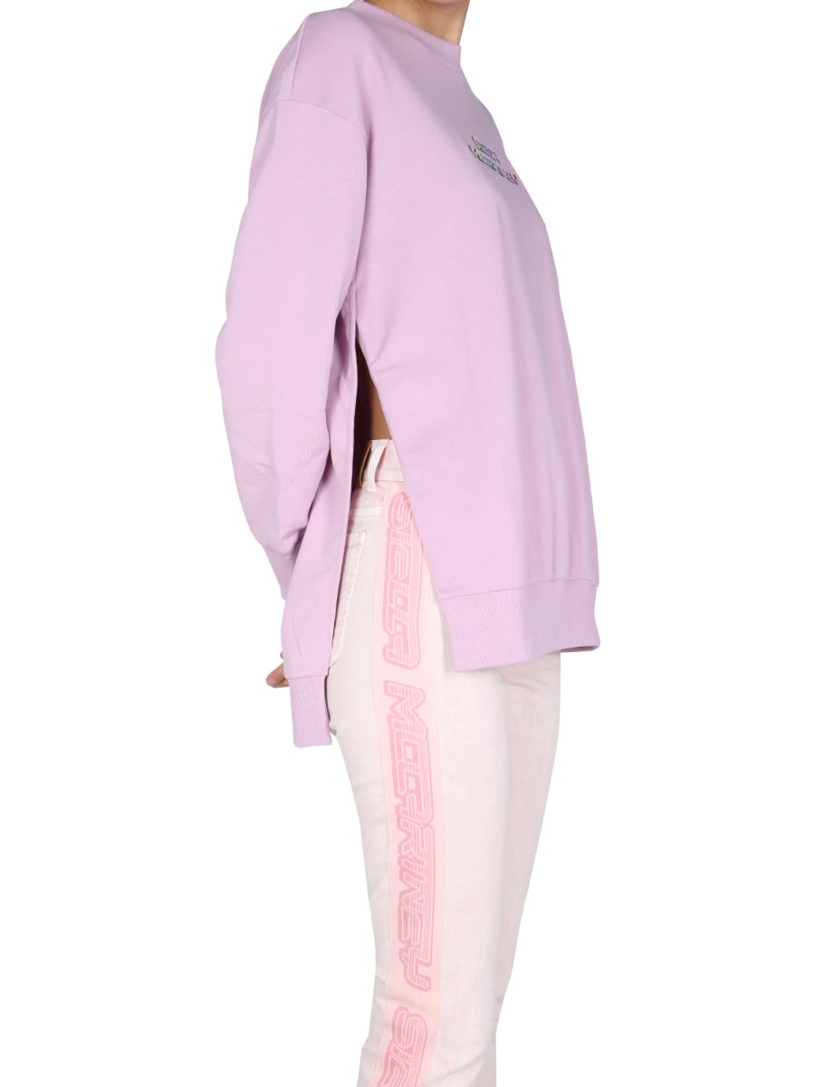 Stella Mccartney Purple High Frequency Gel Logo Sweatshirt In Lilac