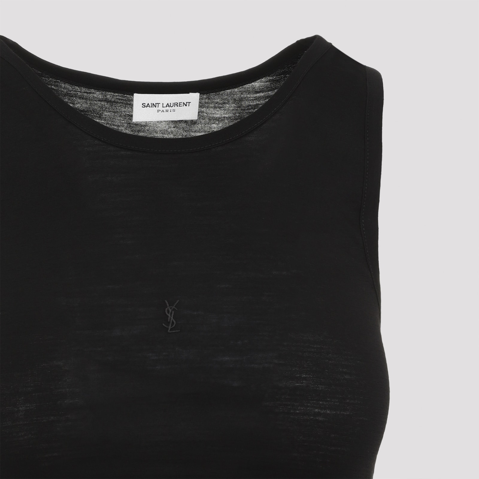 Shop Saint Laurent Saint Lauren Tank Top In Noir