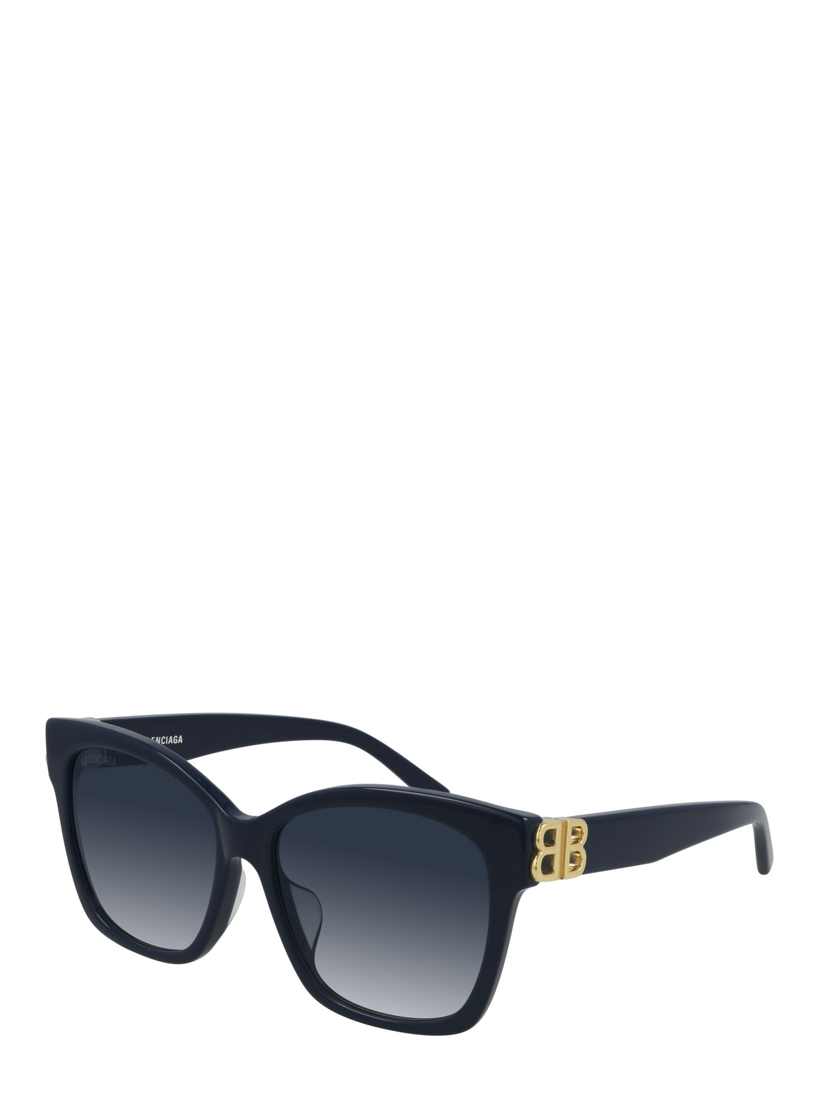 Shop Balenciaga Bb0102sa Blue Sunglasses