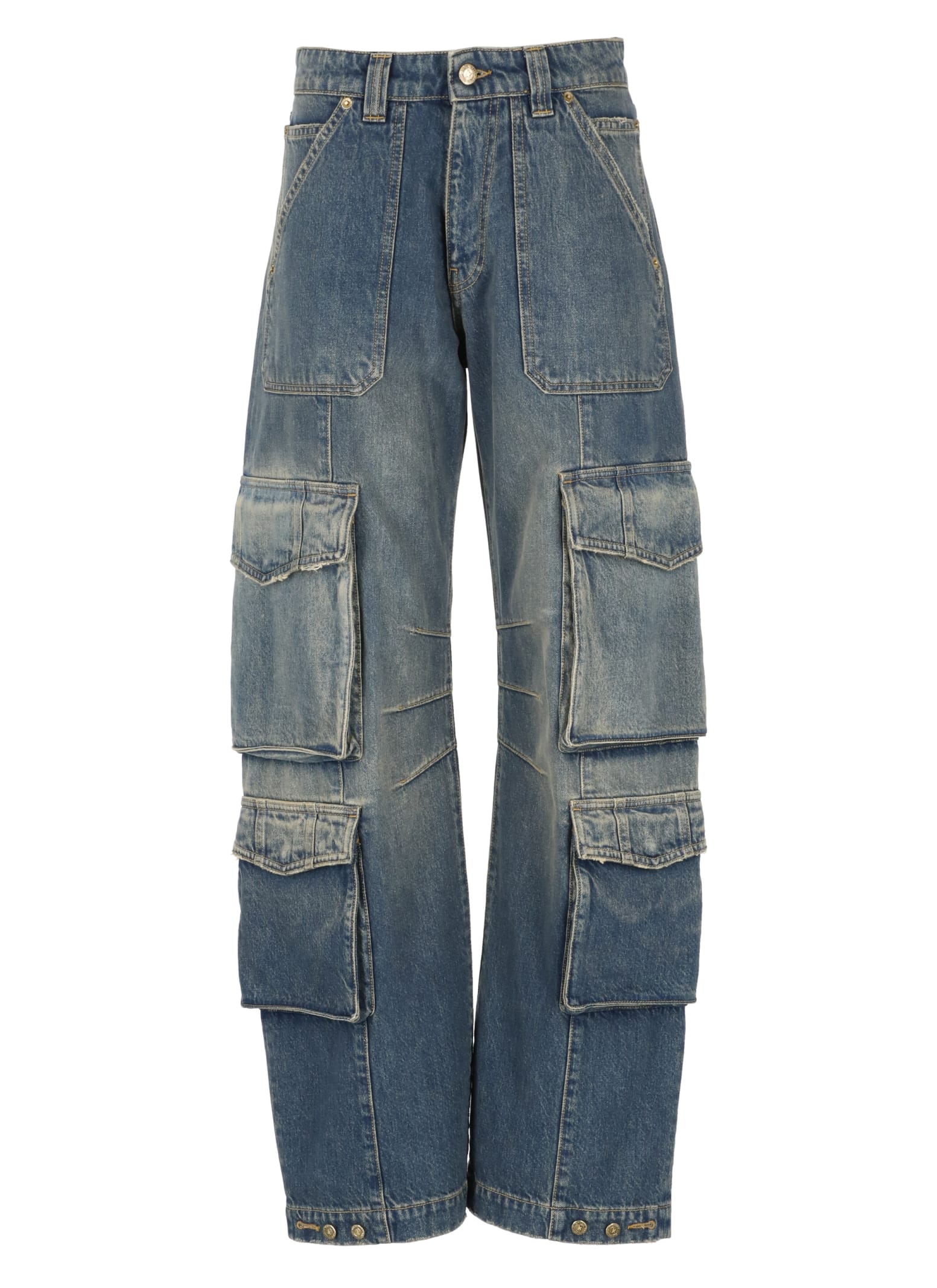 Shop Golden Goose Irina Cargo Pants In Blue