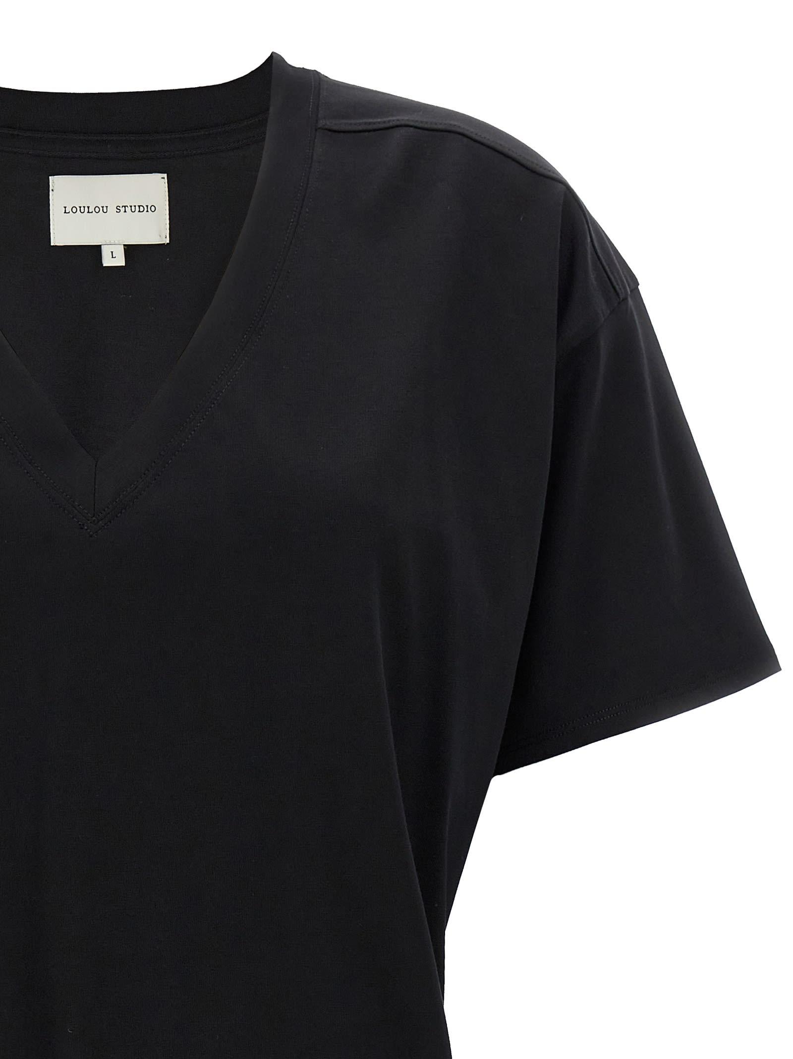 LOULOU STUDIO V-NECK T-SHIRT