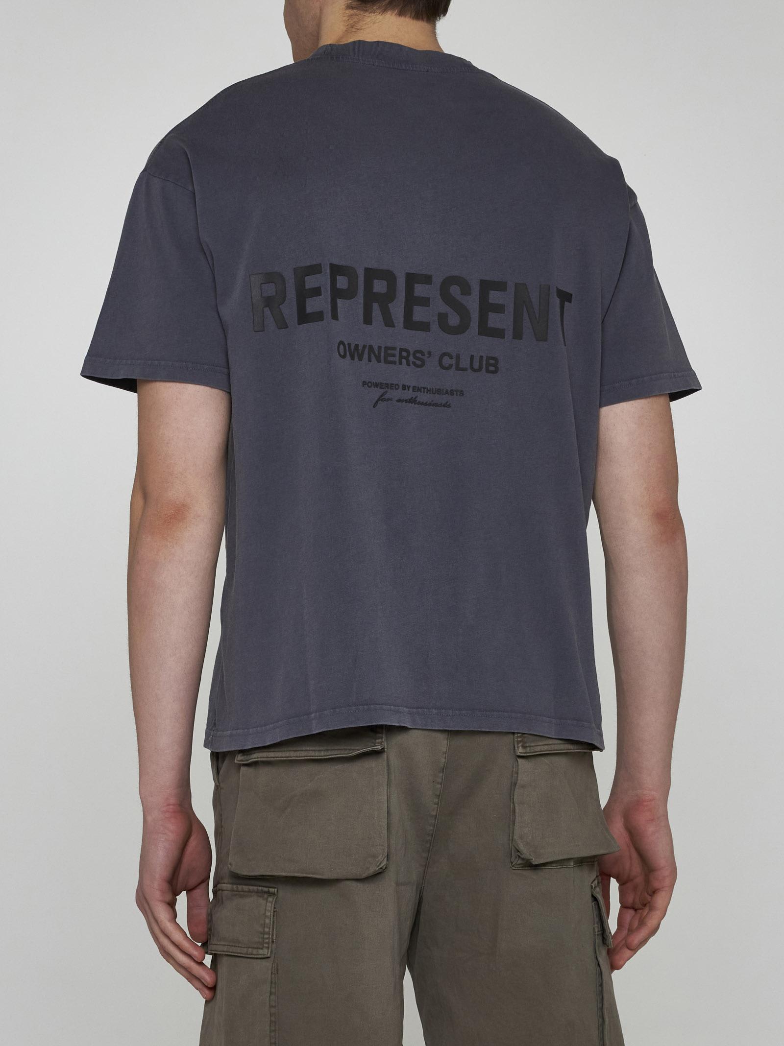 Shop Represent Logo Cotton T-shirt In Blue