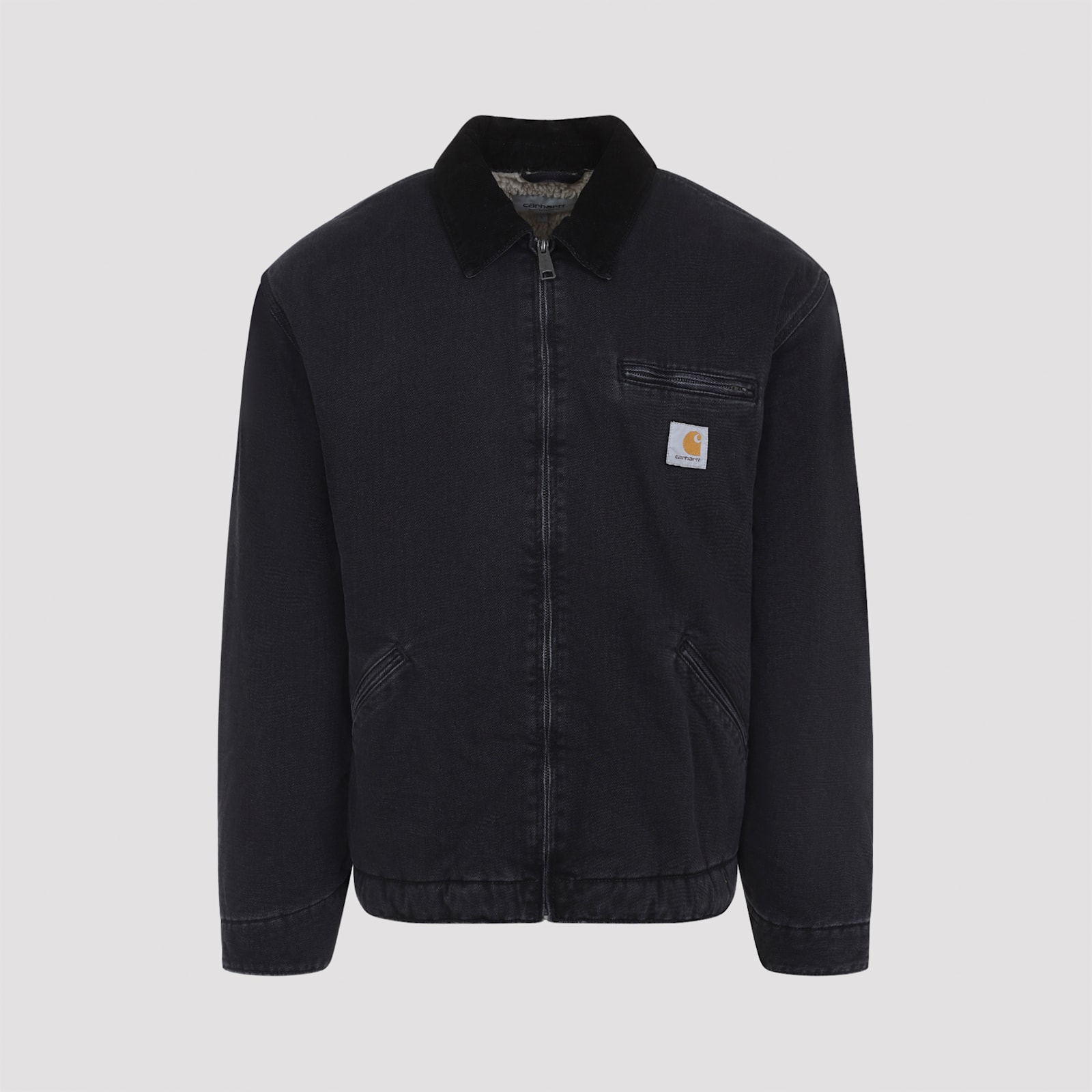 Carhartt Work In Progress Detroit Organic Cotton Canvas Jacket In Black