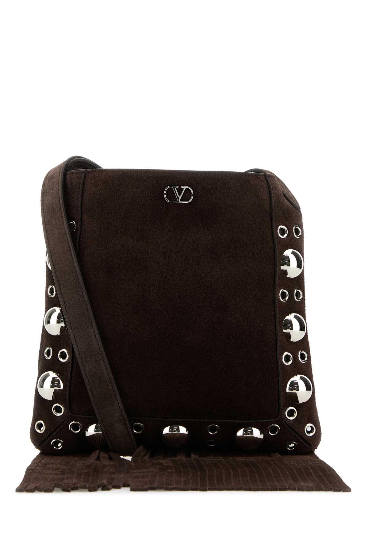 Valentino Brown Nellcote Small Crossbody Bag In Testadimoro